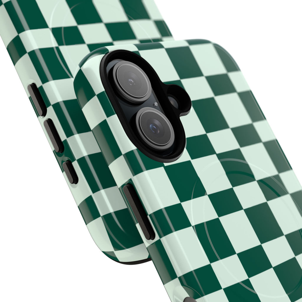 Deep Green Check Tough Magnetic Case