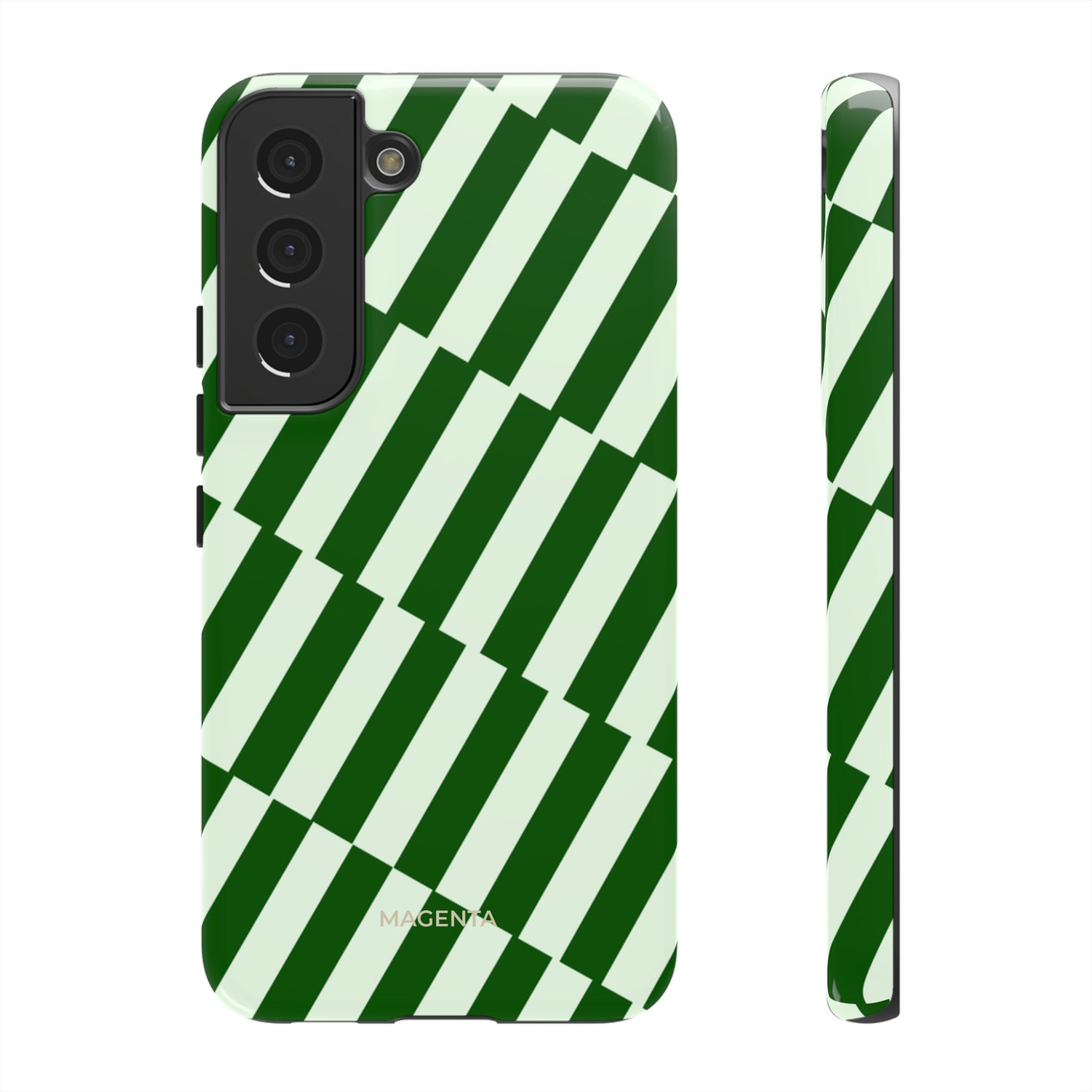 Deep Green Stripes Tough Case