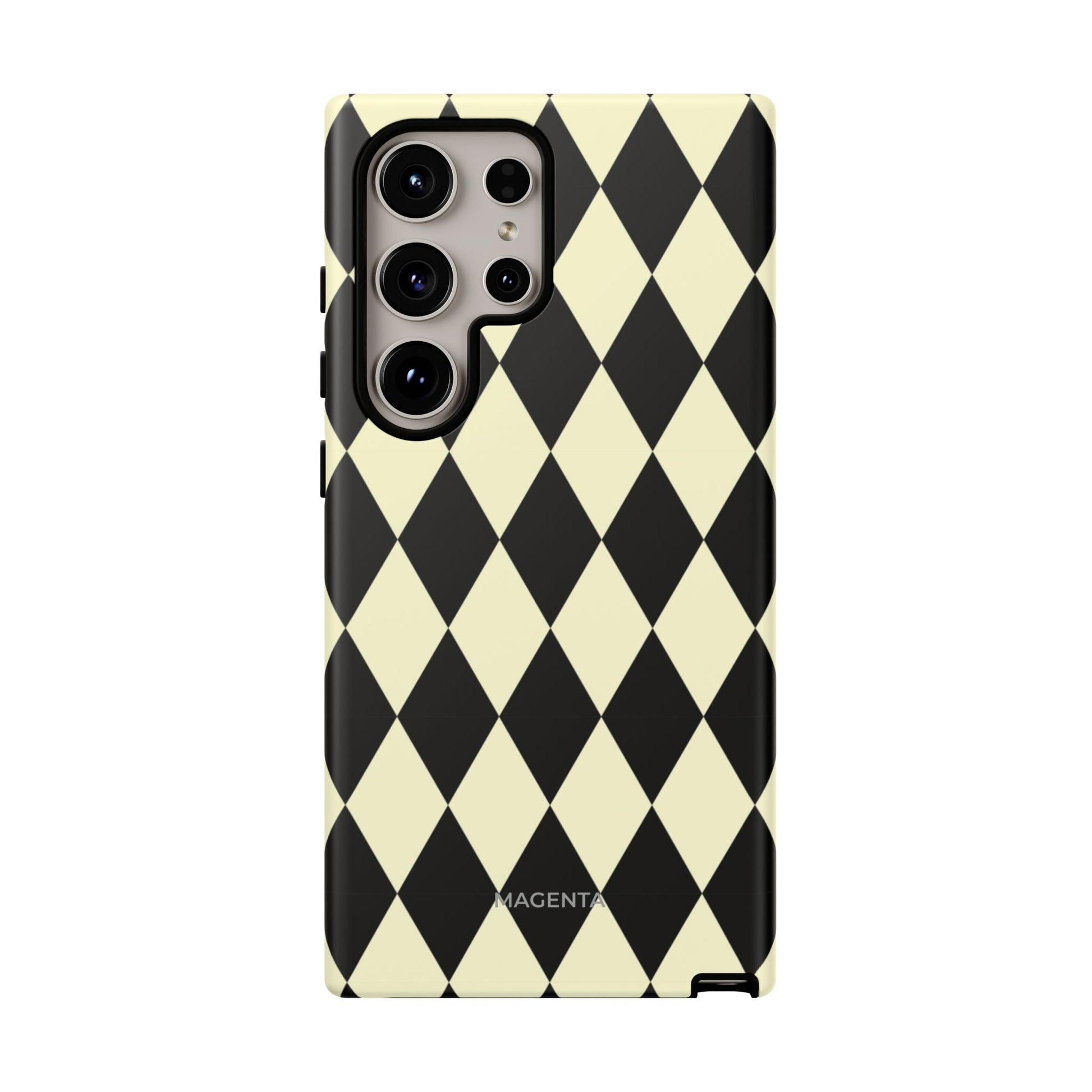 Black & Cream Geometric Tough Case