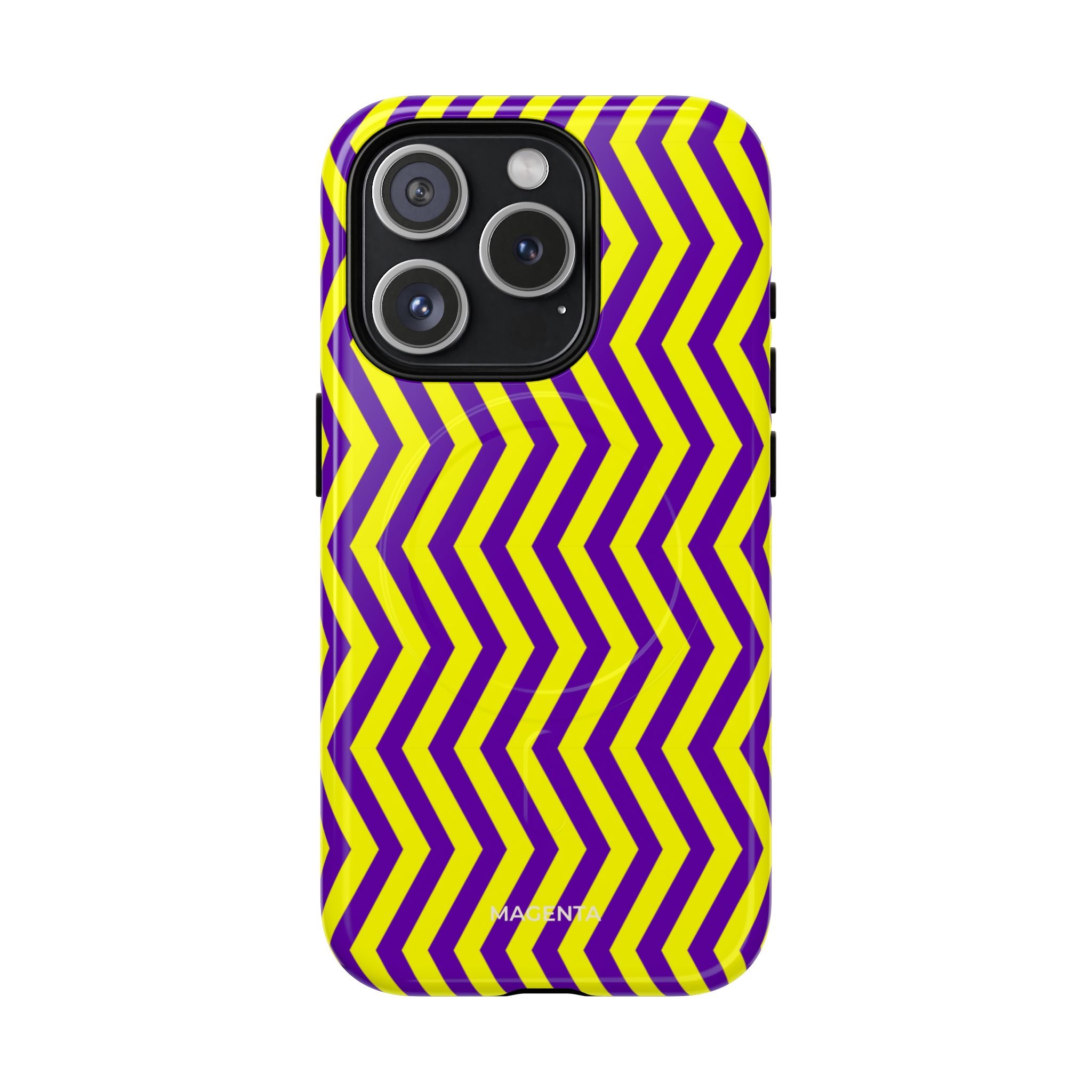 Purple Yellow Chevron Tough Mag Case