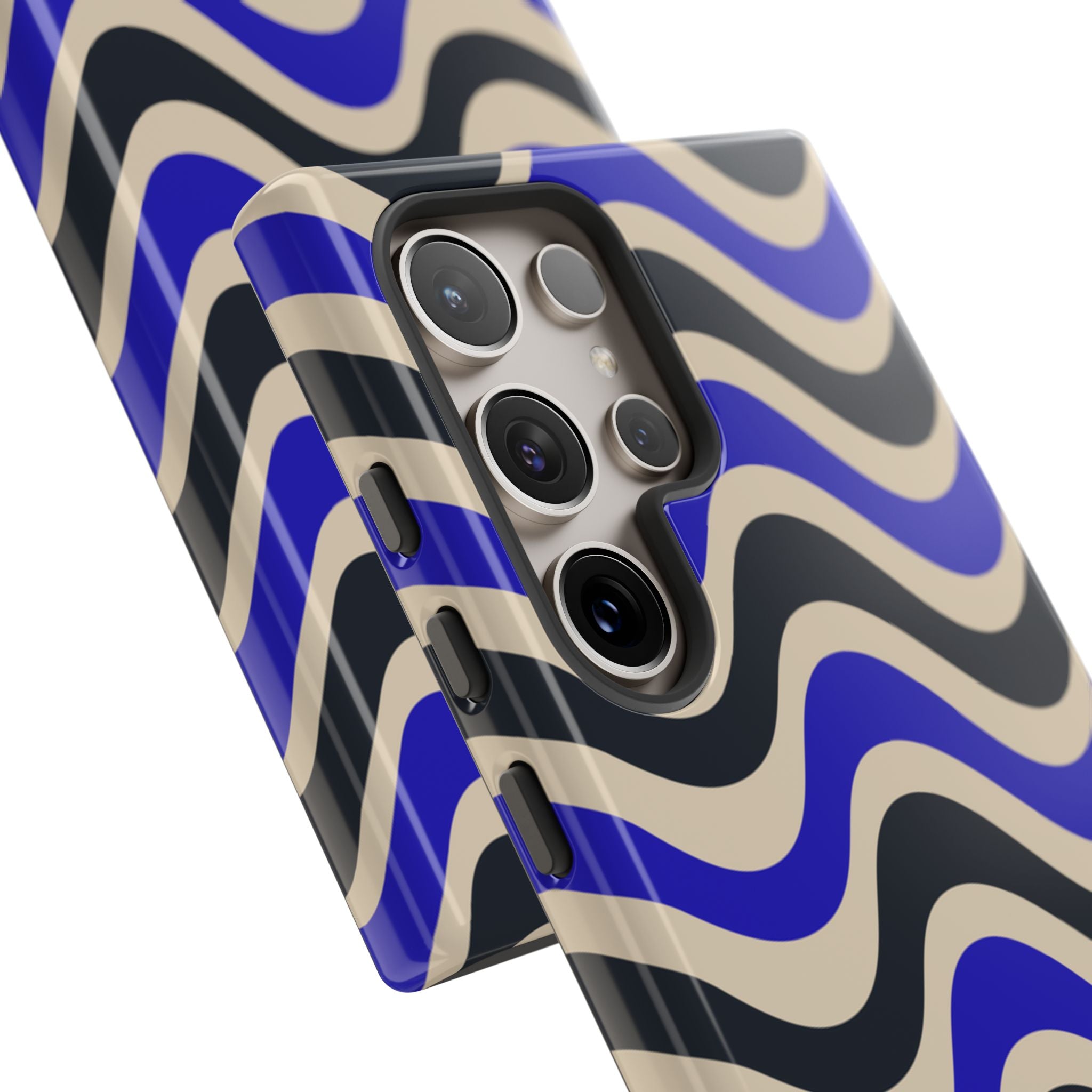 Black & Blue Waves Tough Case