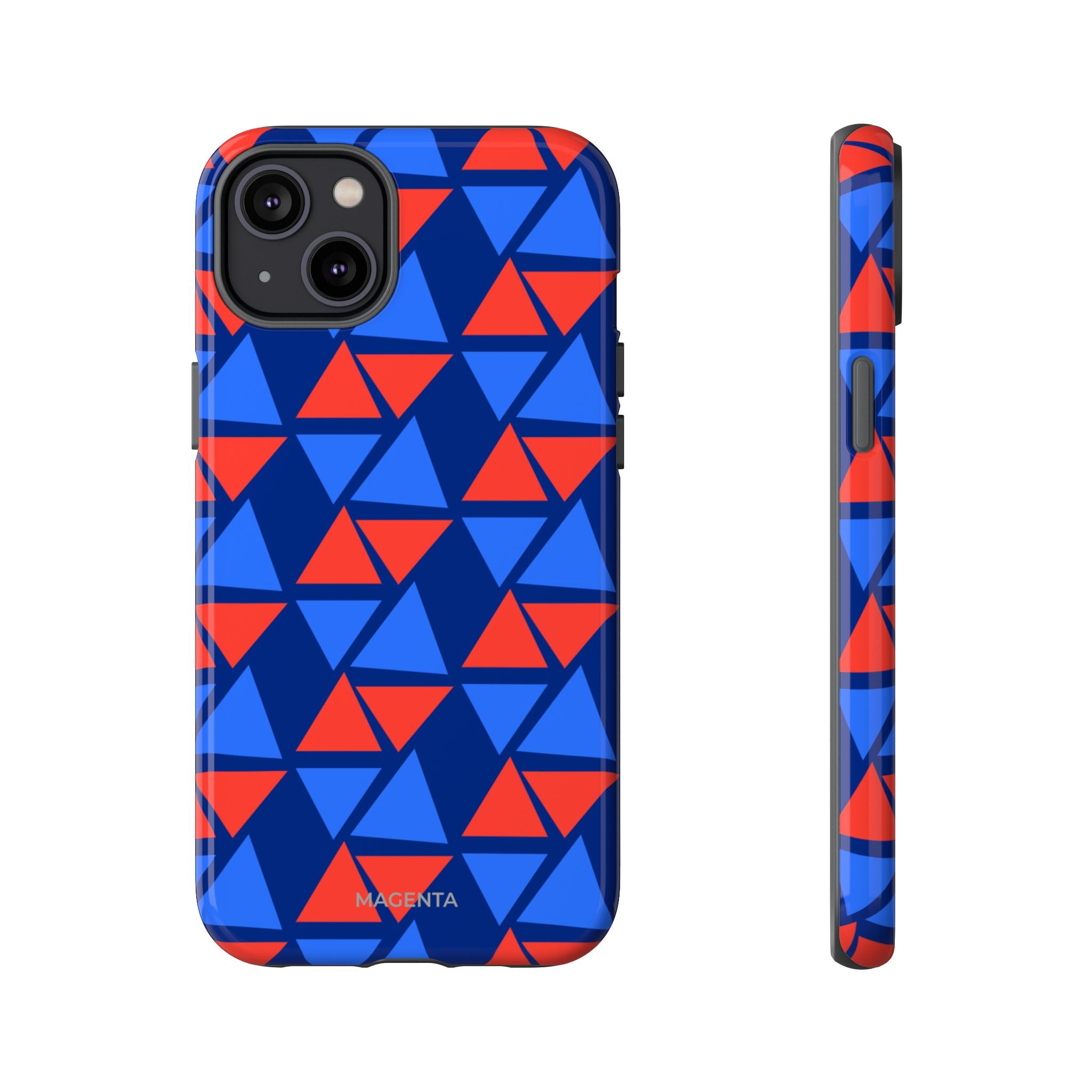 Blue Red Triangle Tough Case