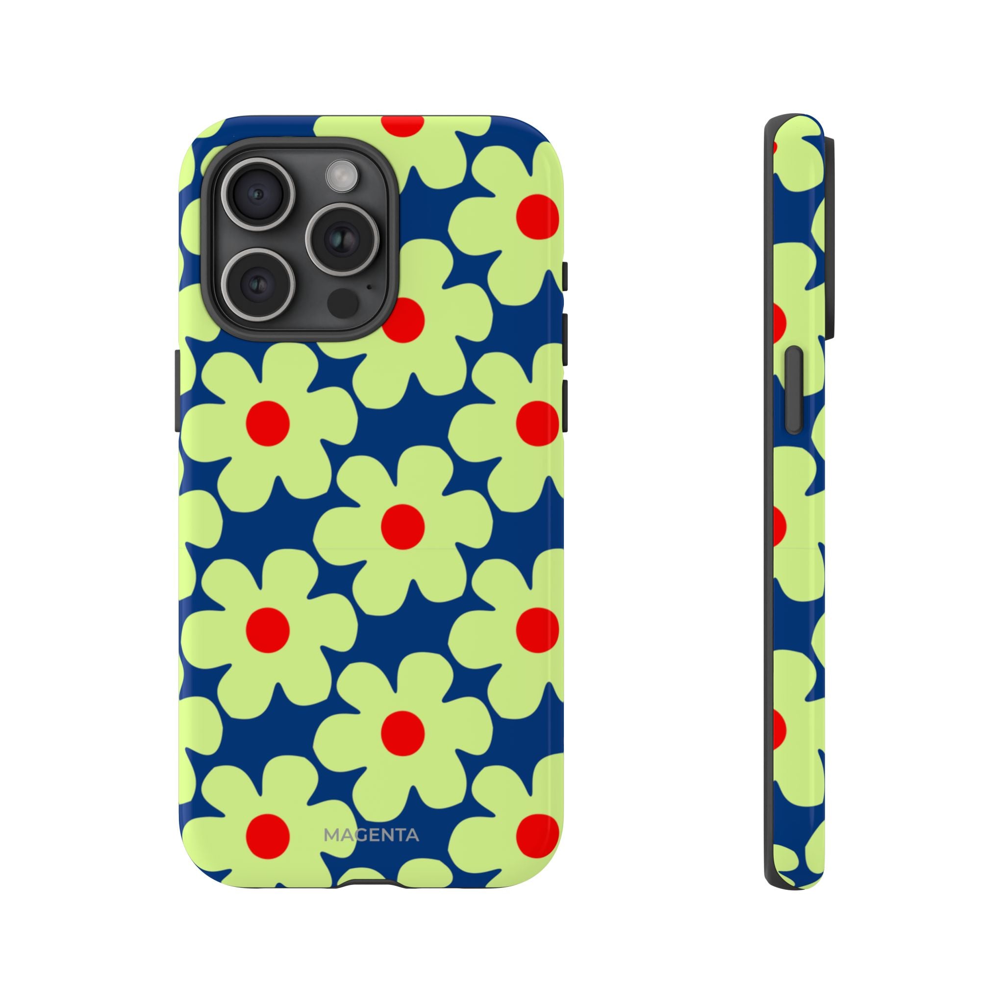 Minimal Pale Green Flowers Tough Case