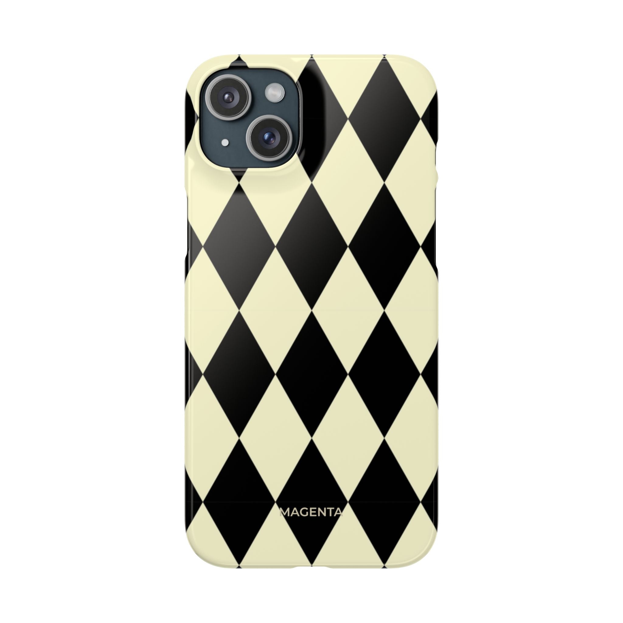 Black & Cream Geometric Snap Case