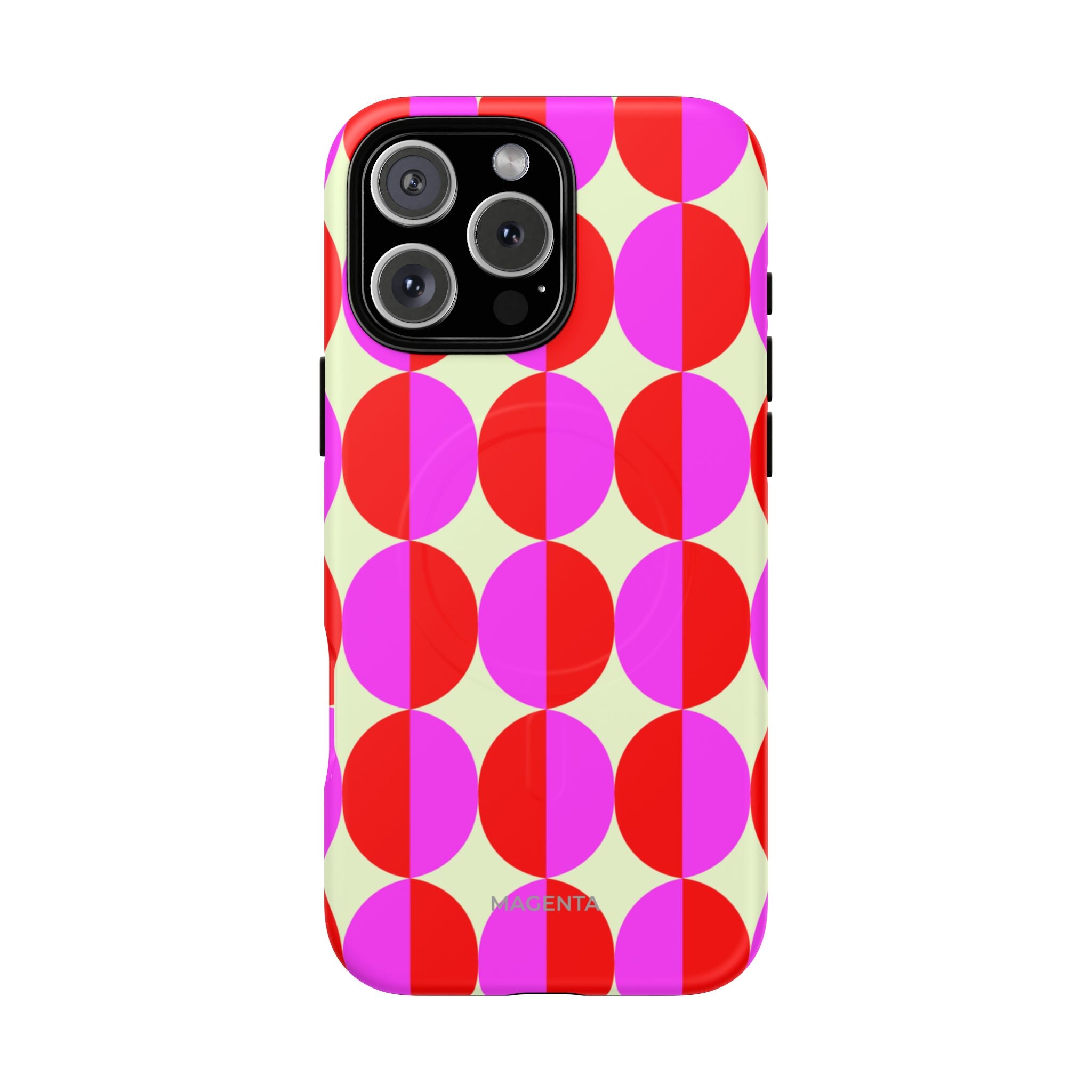 Red Pink Circle Tough Mag Case