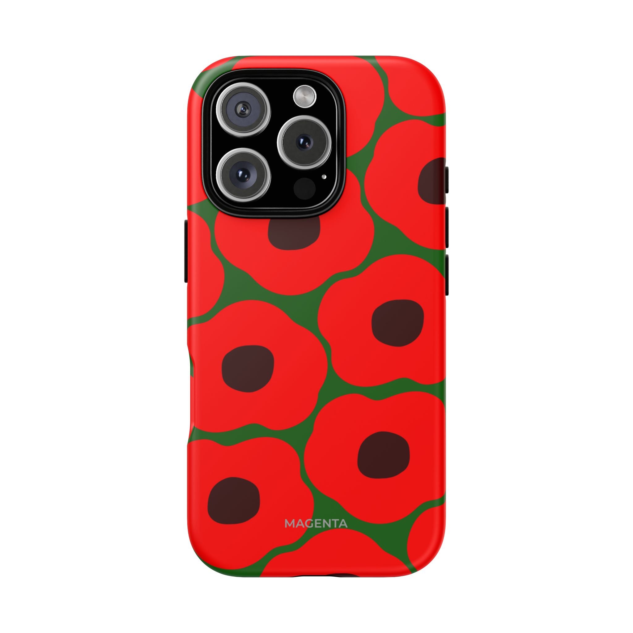 Red Poppy On Deep Green Tough Case