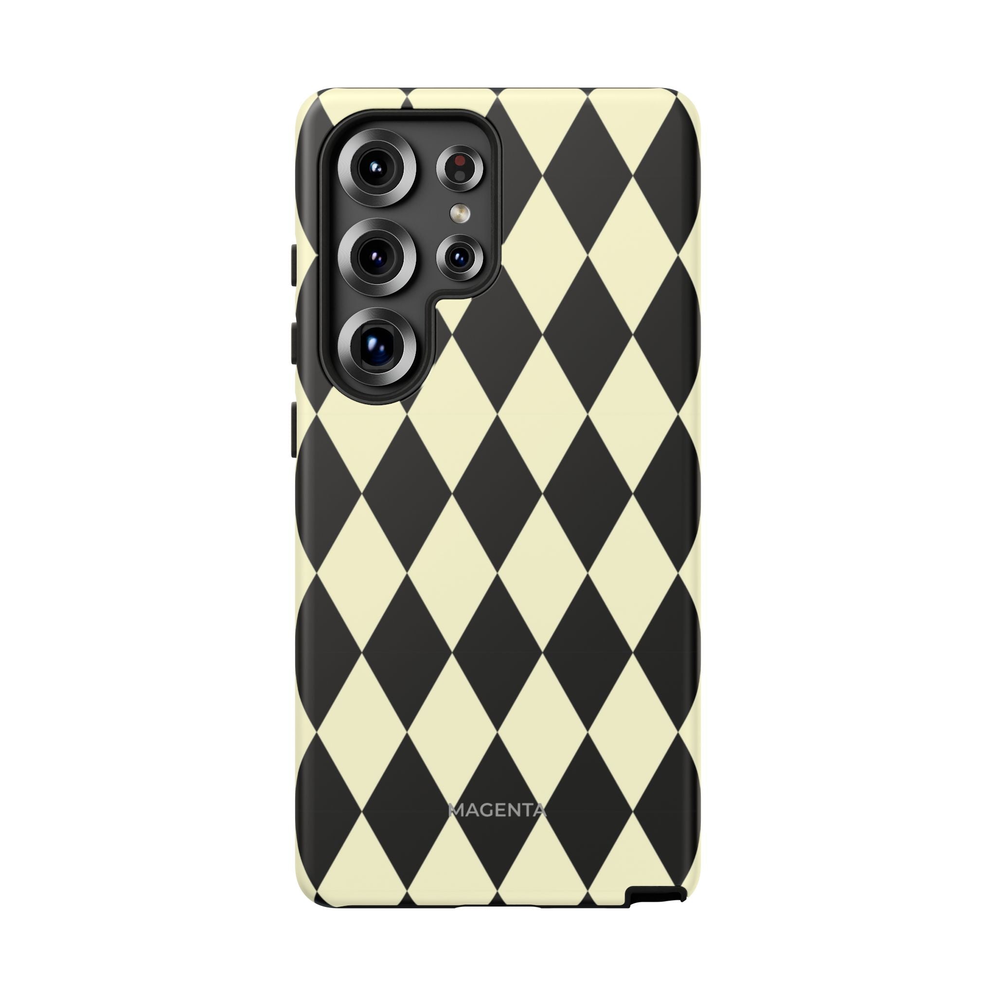 Black & Cream Geometric Tough Case