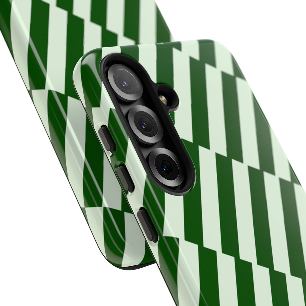 Deep Green Stripes Tough Case