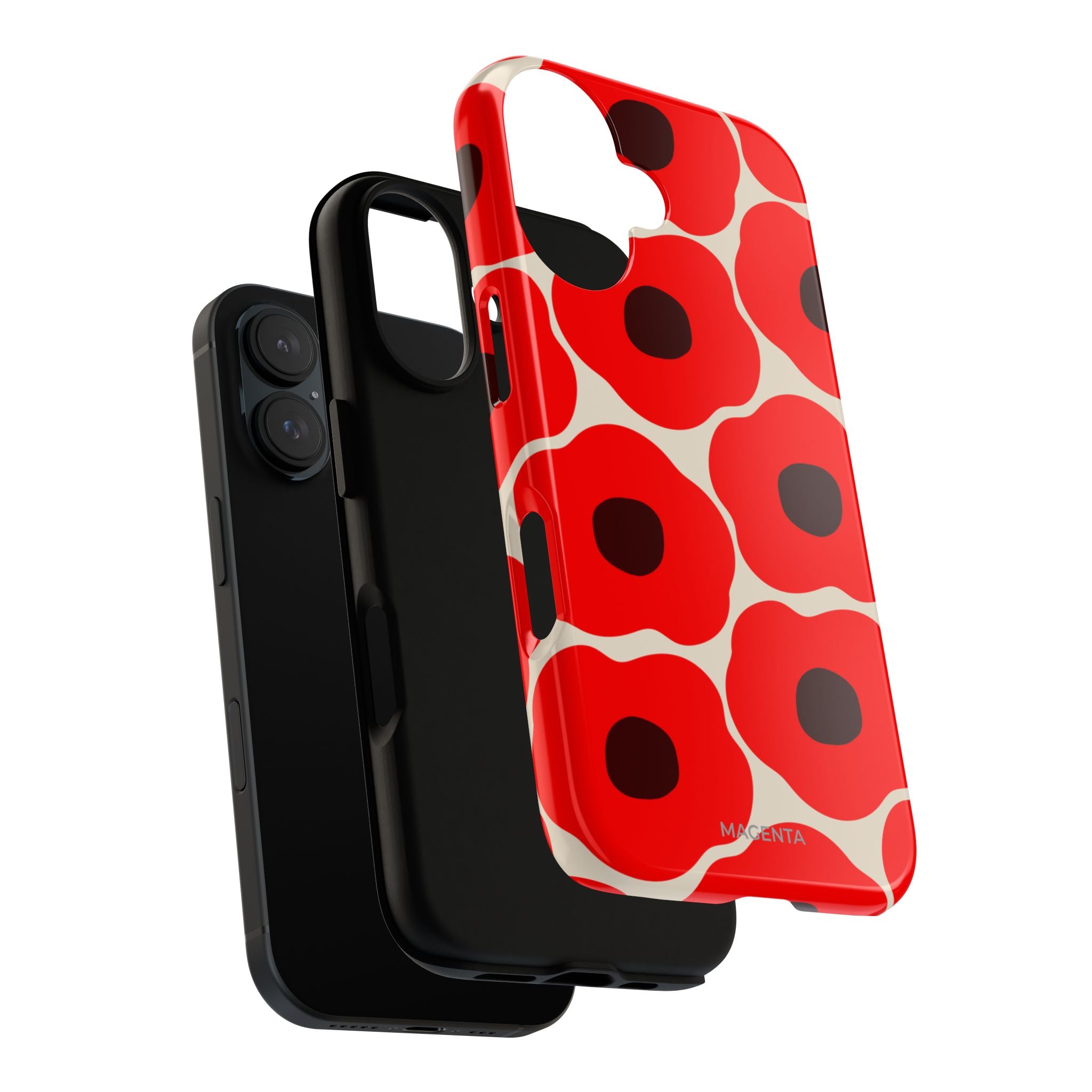 Red Poppy On Cream Tough Case