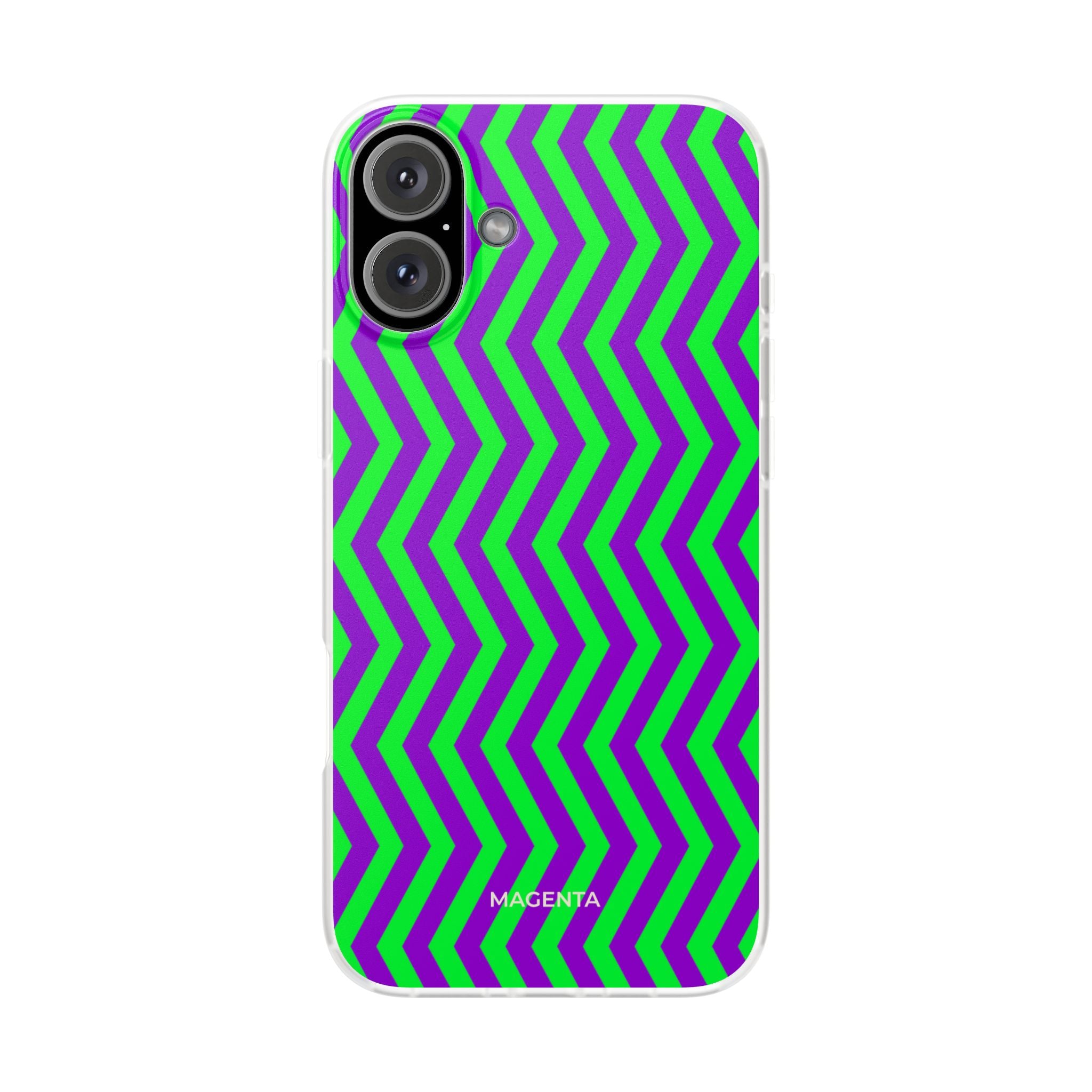 Green Purple Chevron Flexi Case