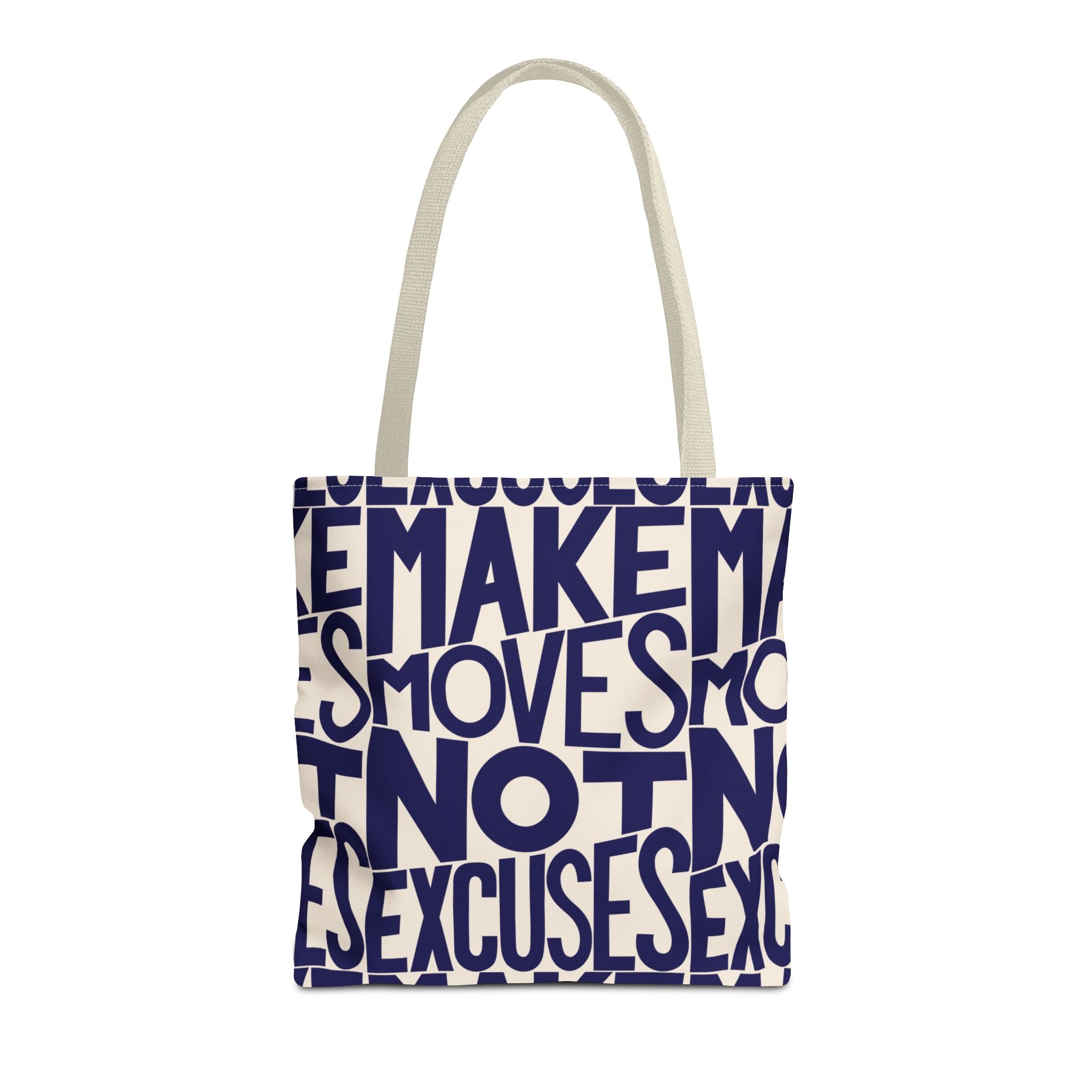 Make Moves, Not Excuses Eco-Friendly Shopping Bag - Navy