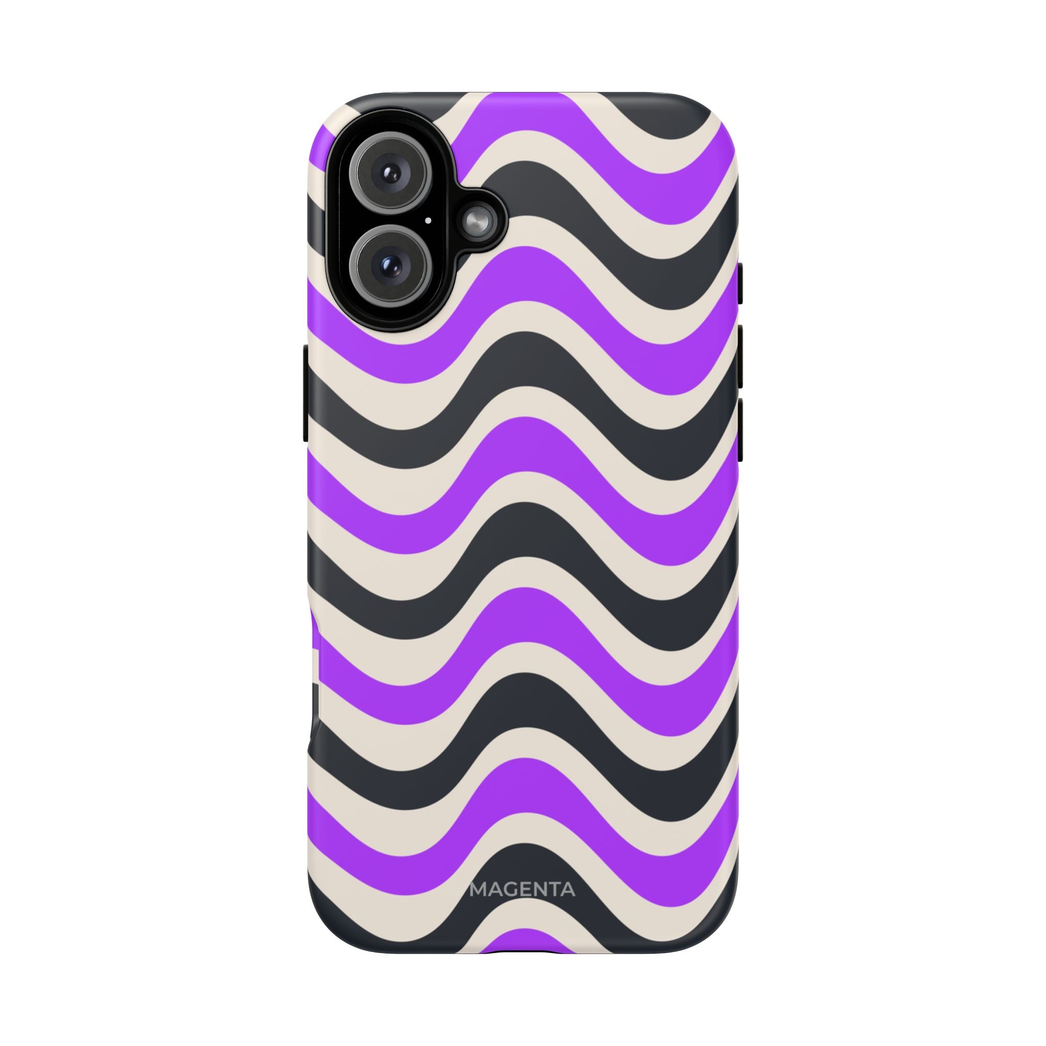 Purple Black Waves Tough Case
