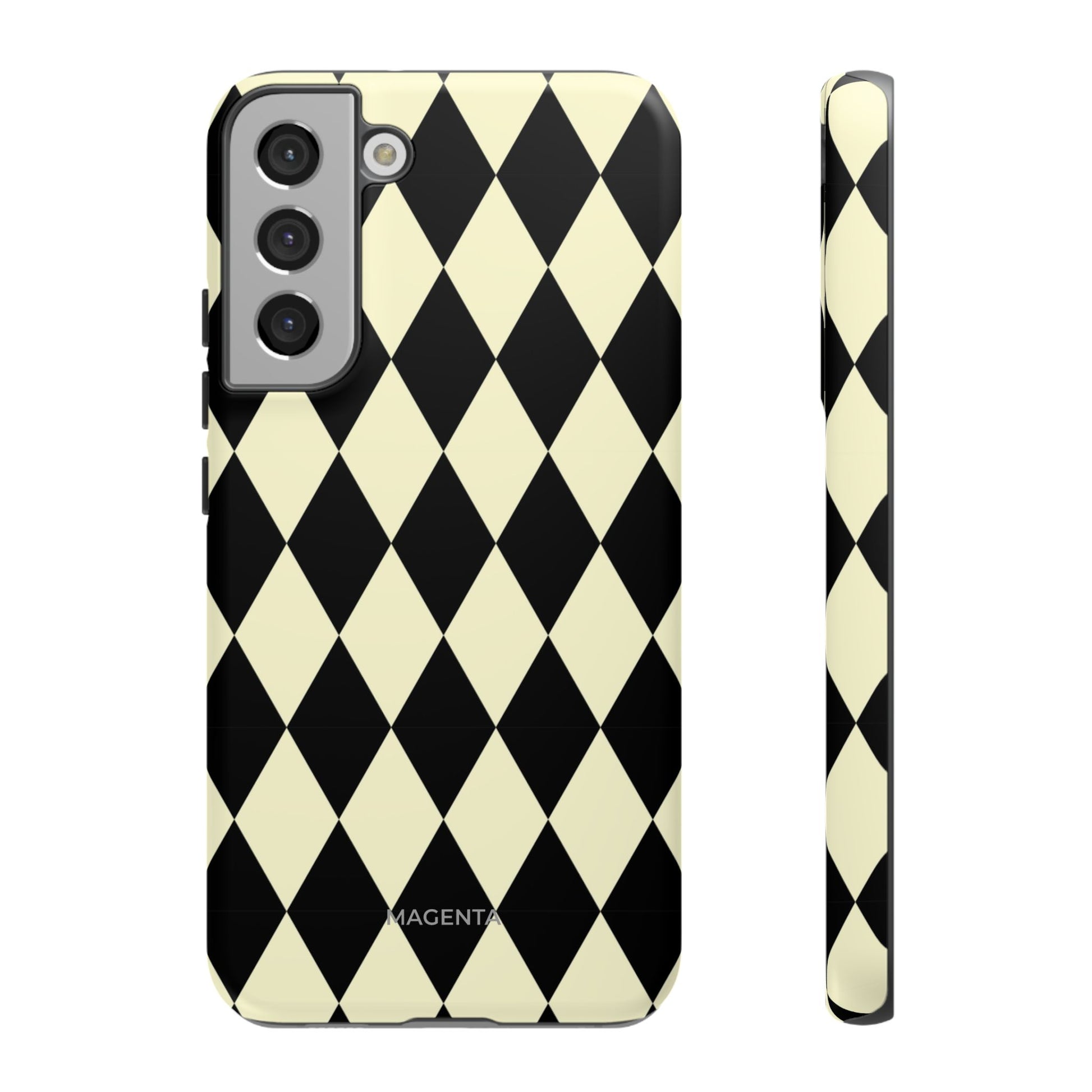 Black & Cream Geometric Tough Case