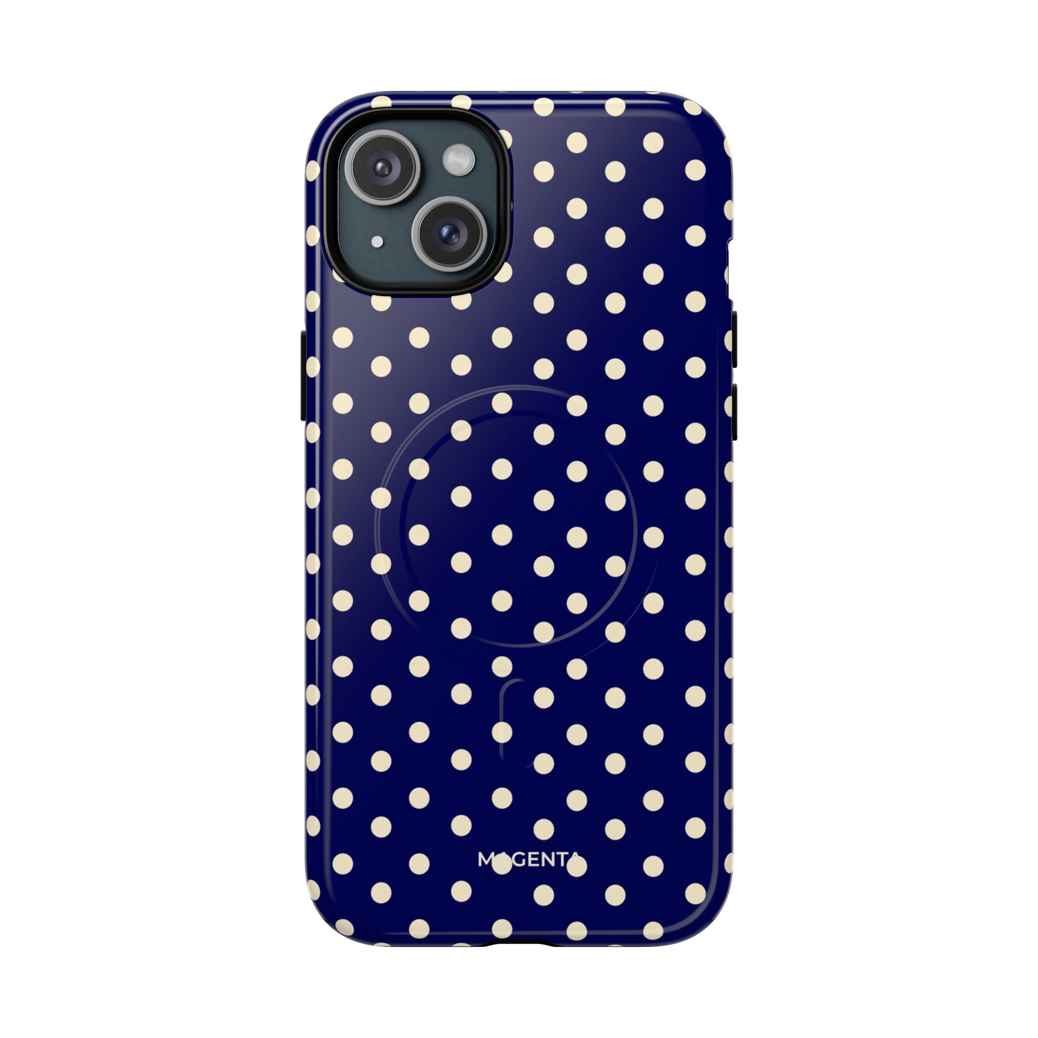 Cream On Navy Tough Magnetic Case