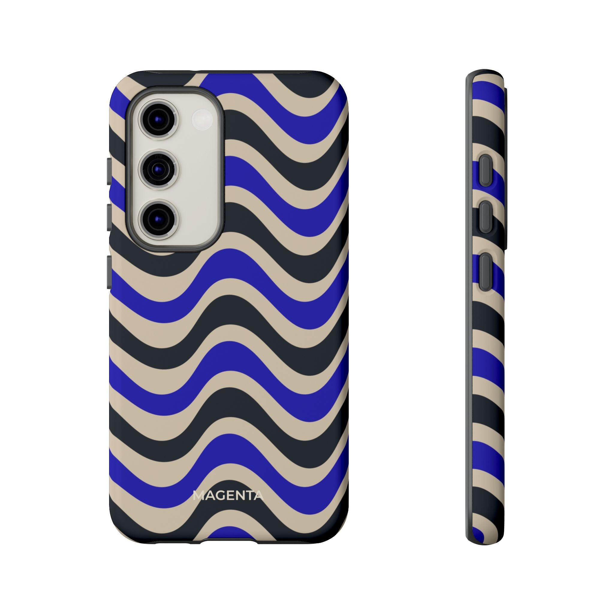 Black & Blue Waves Tough Case