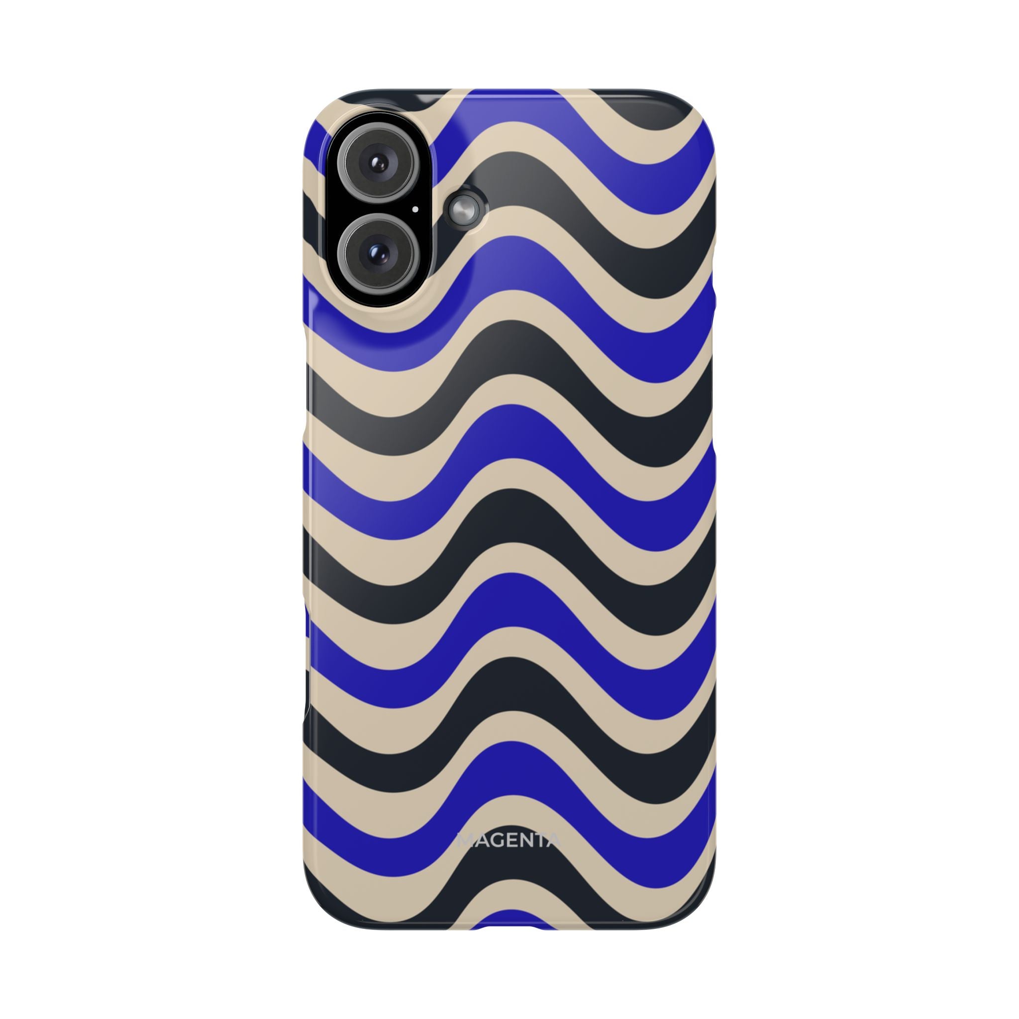 Black & Blue Waves Snap Case