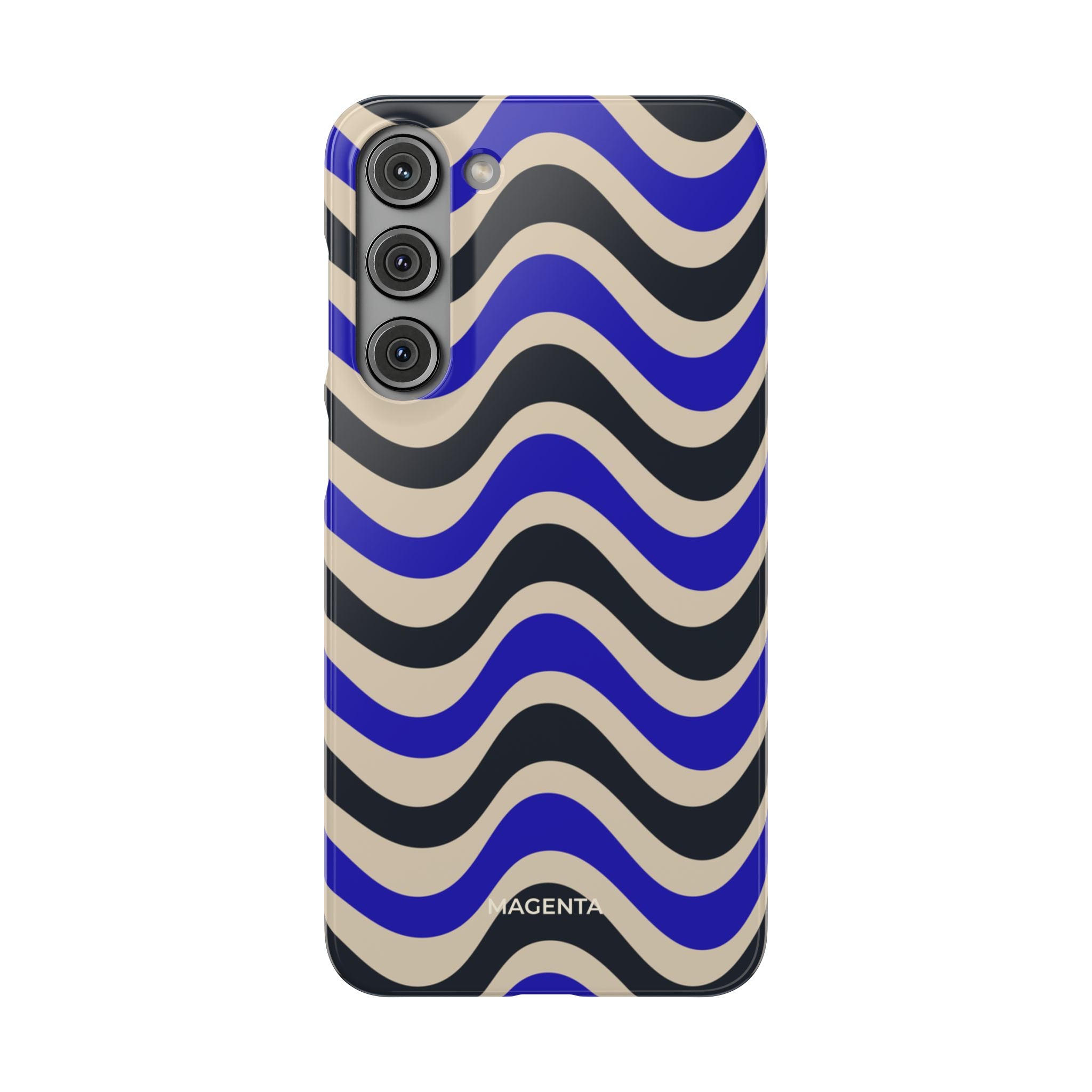 Black & Blue Waves Snap Case