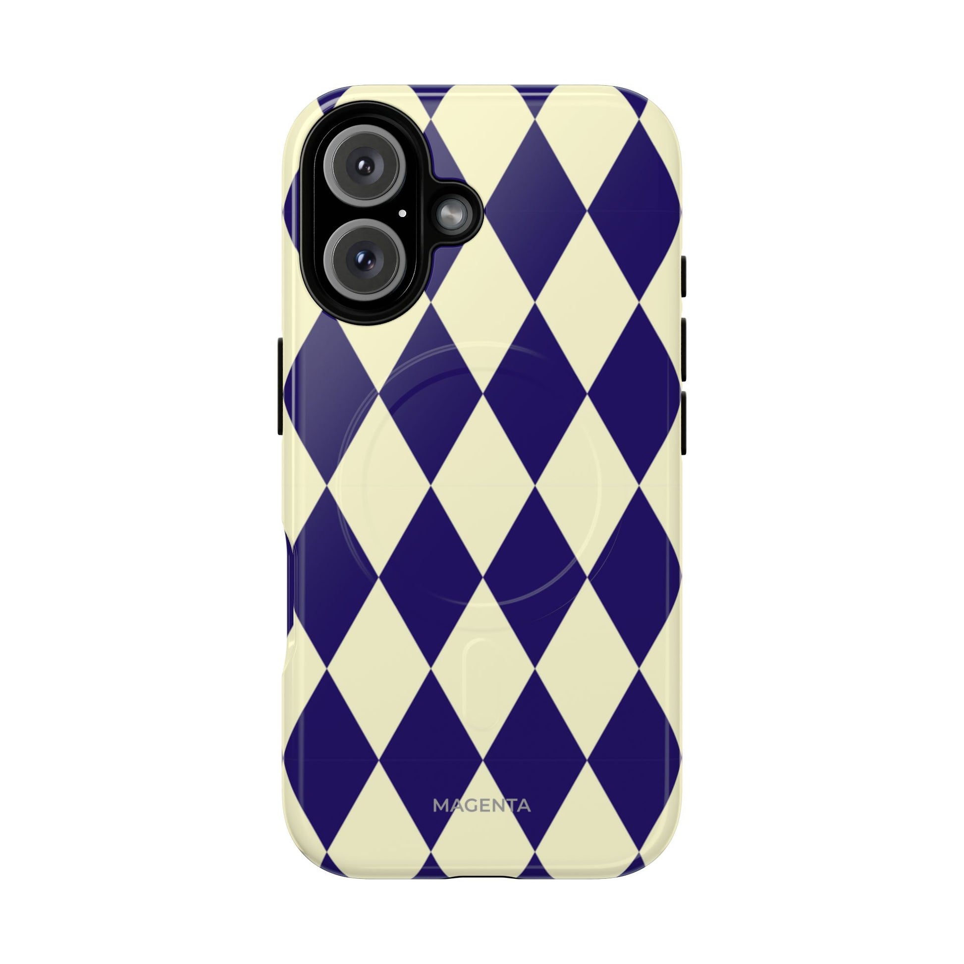 Navy & Cream Geometric Tough Magnetic Case
