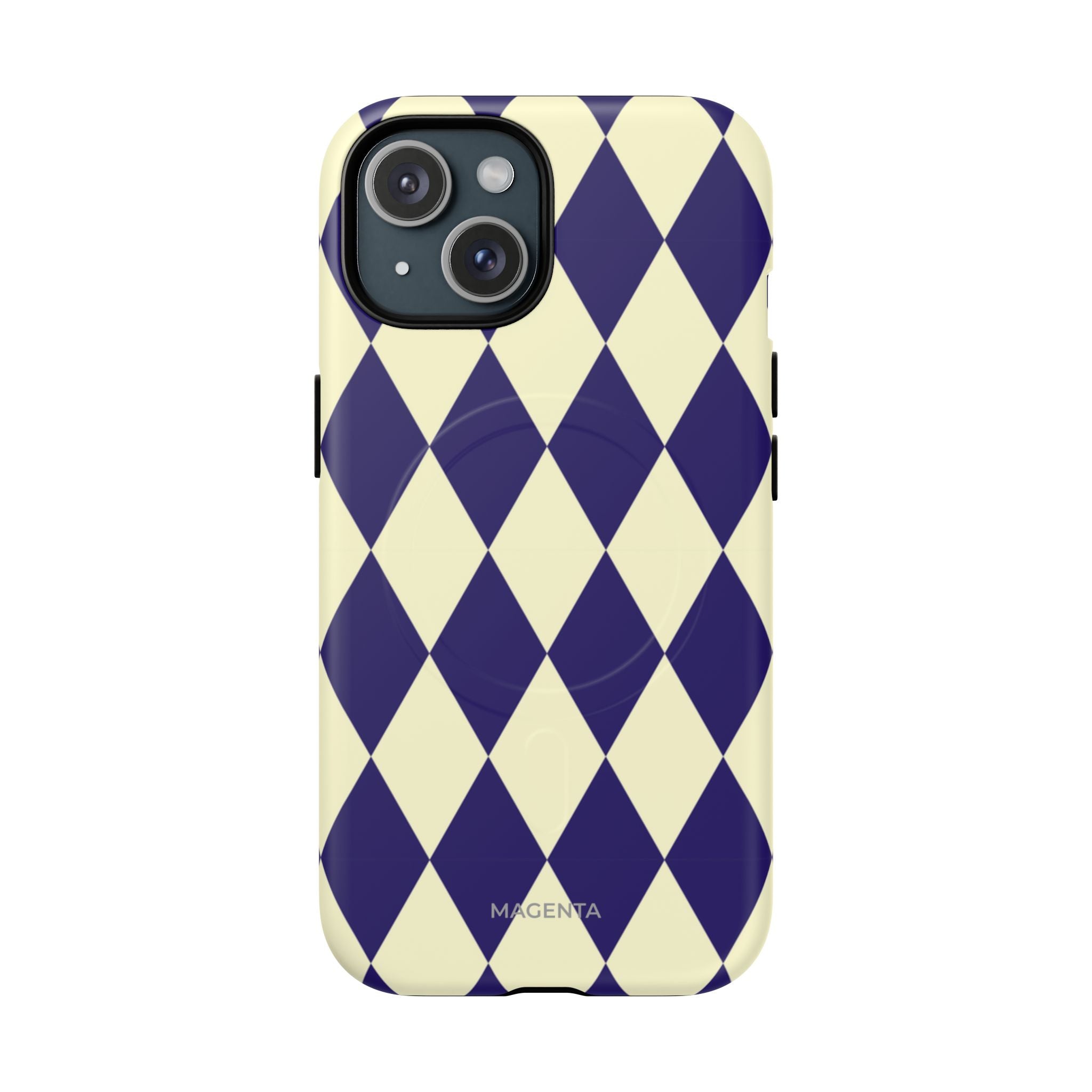 Navy & Cream Geometric Tough Magnetic Case