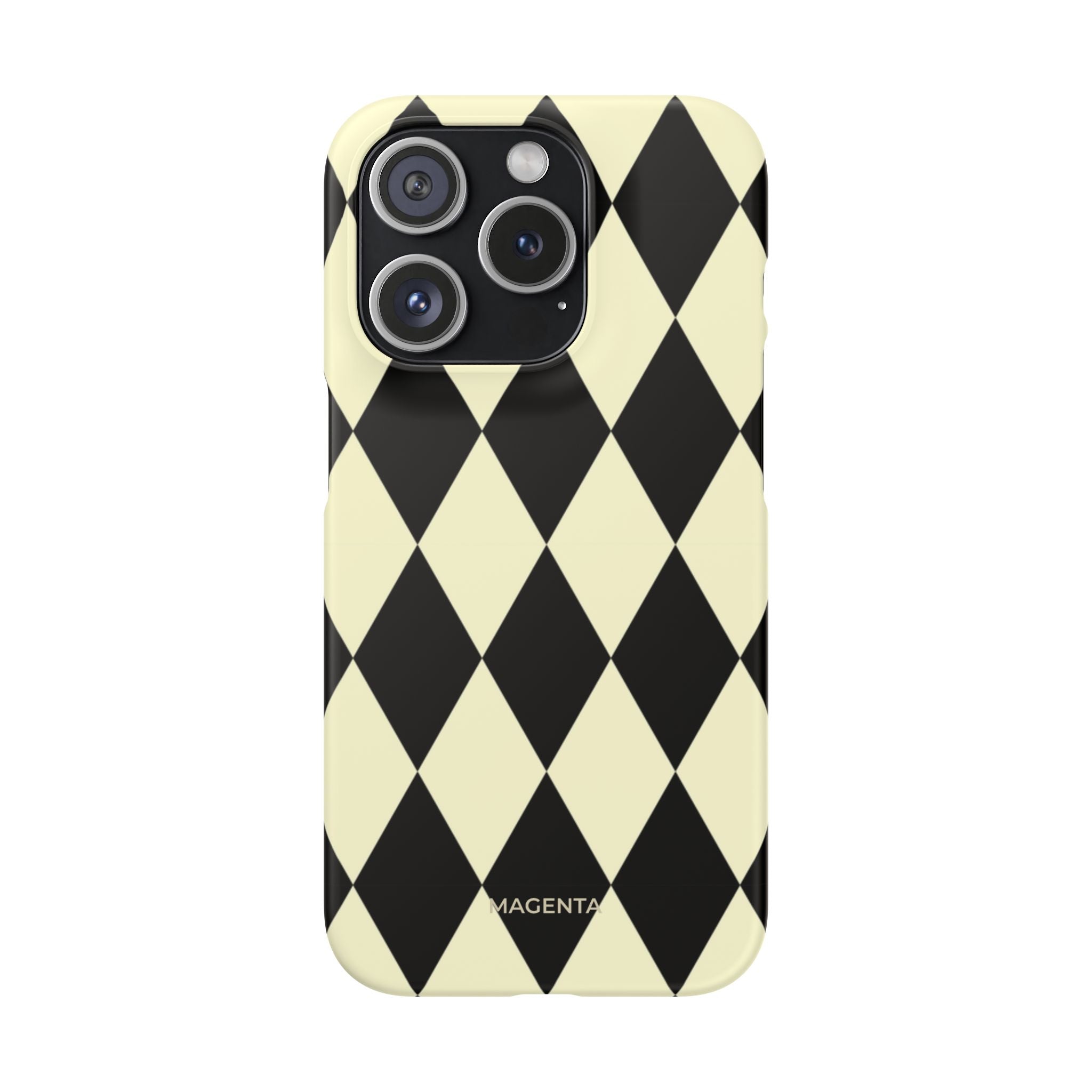 Black & Cream Geometric Snap Case