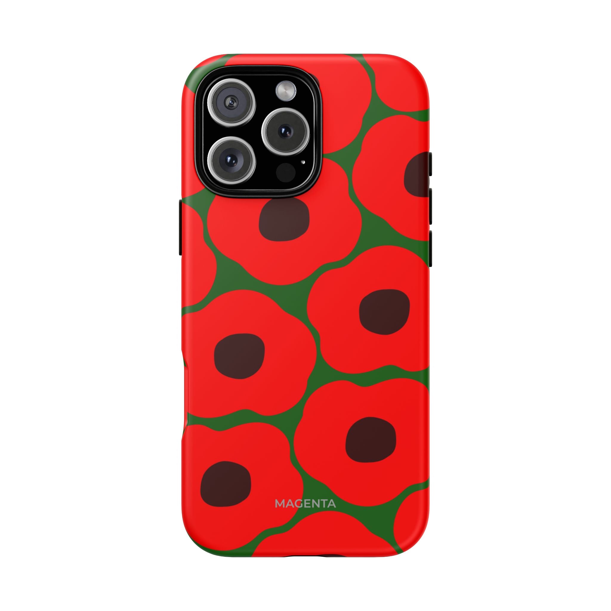 Red Poppy On Deep Green Tough Case
