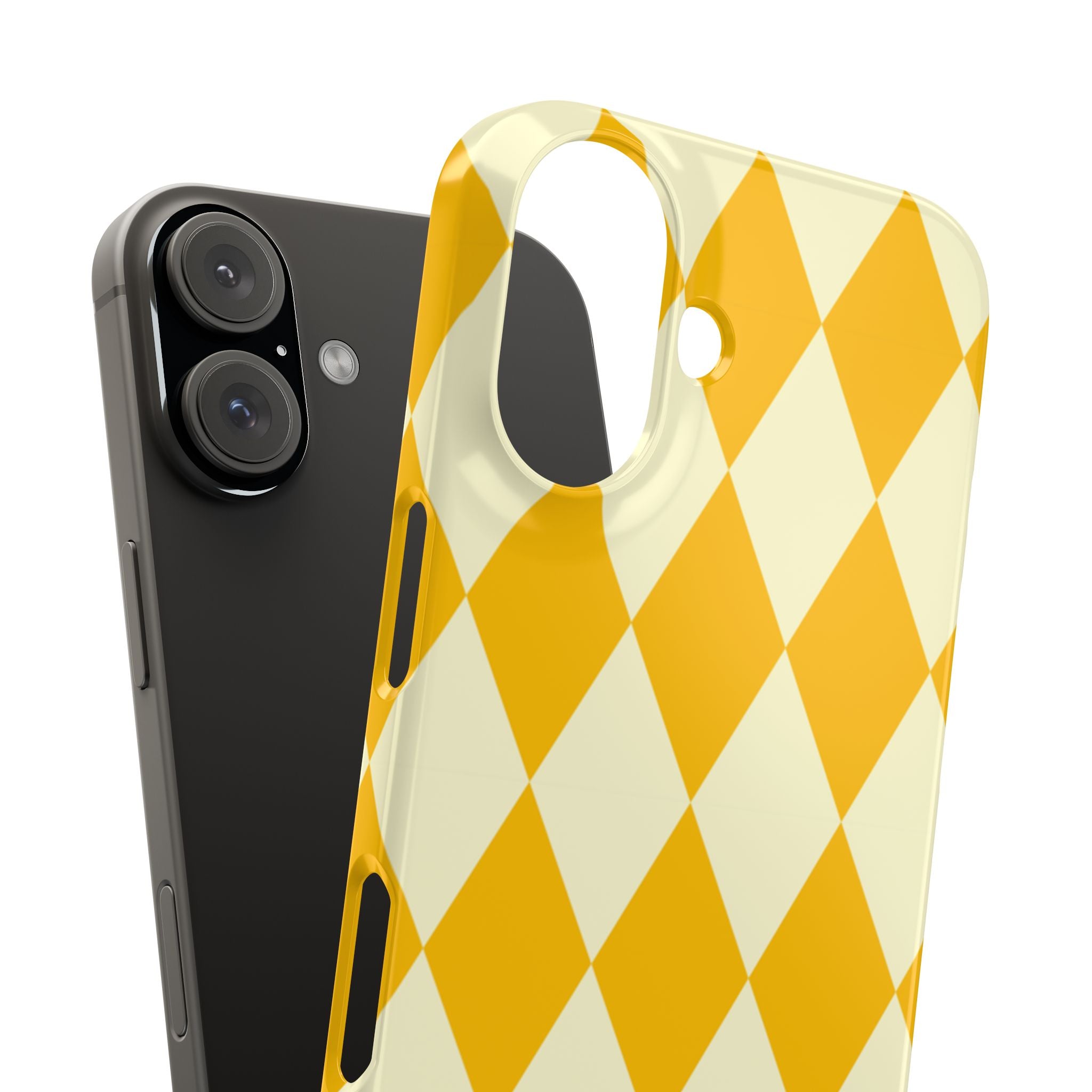 Yellow & Cream Geometric Snap Case