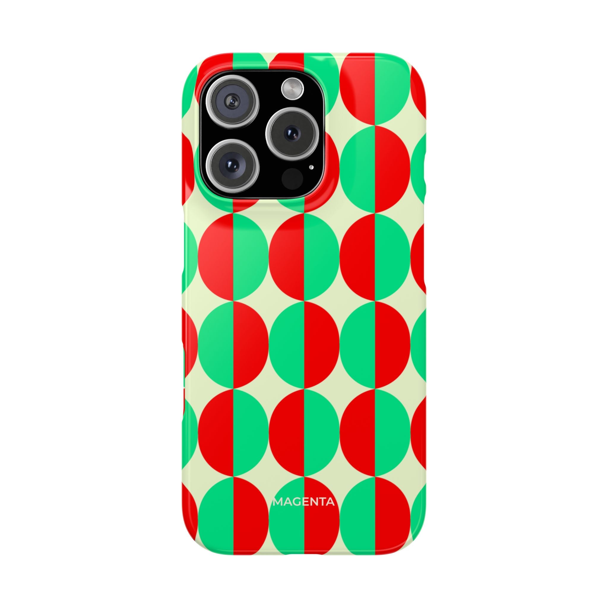 Red Green Circle Snap Case