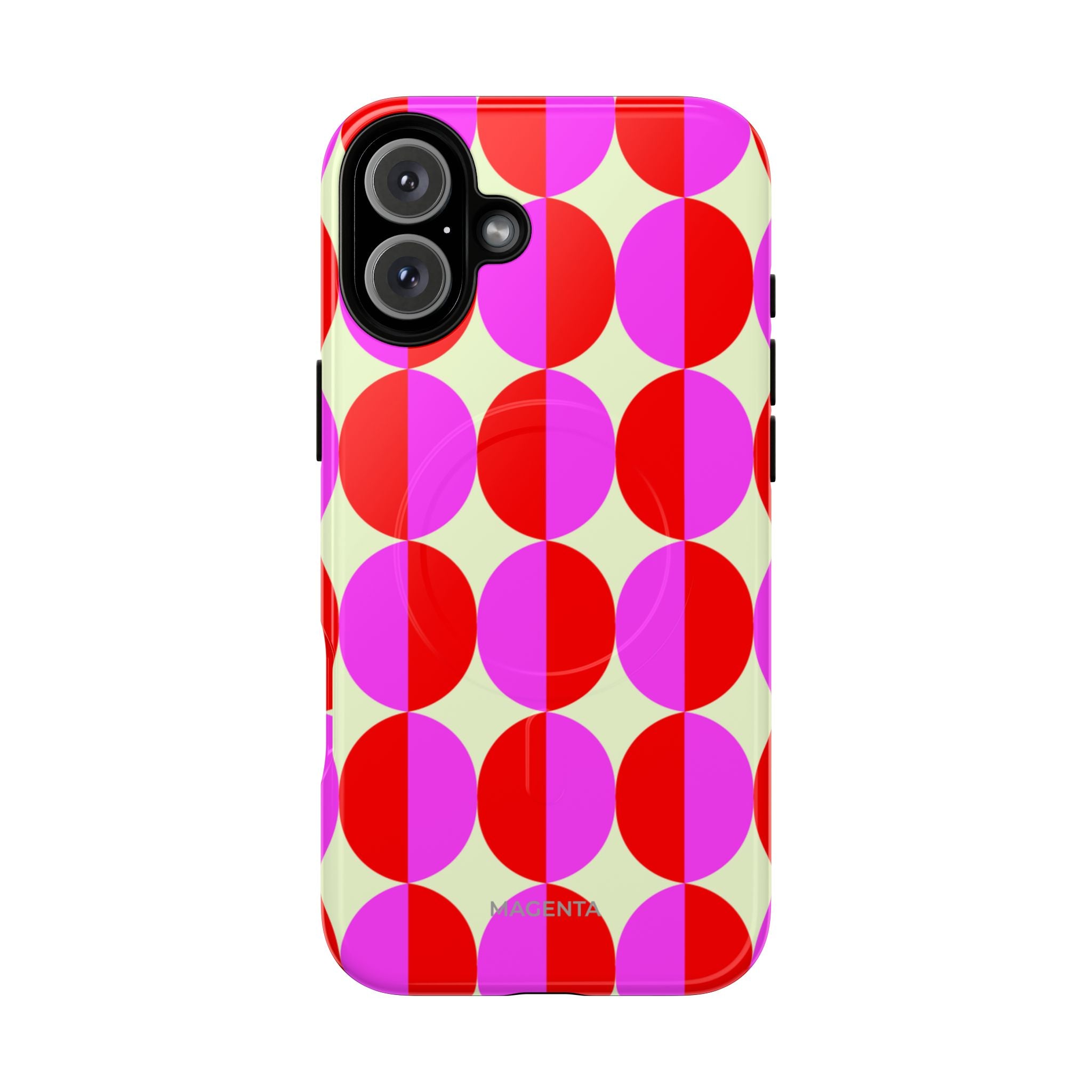 Red Pink Circle Tough Mag Case