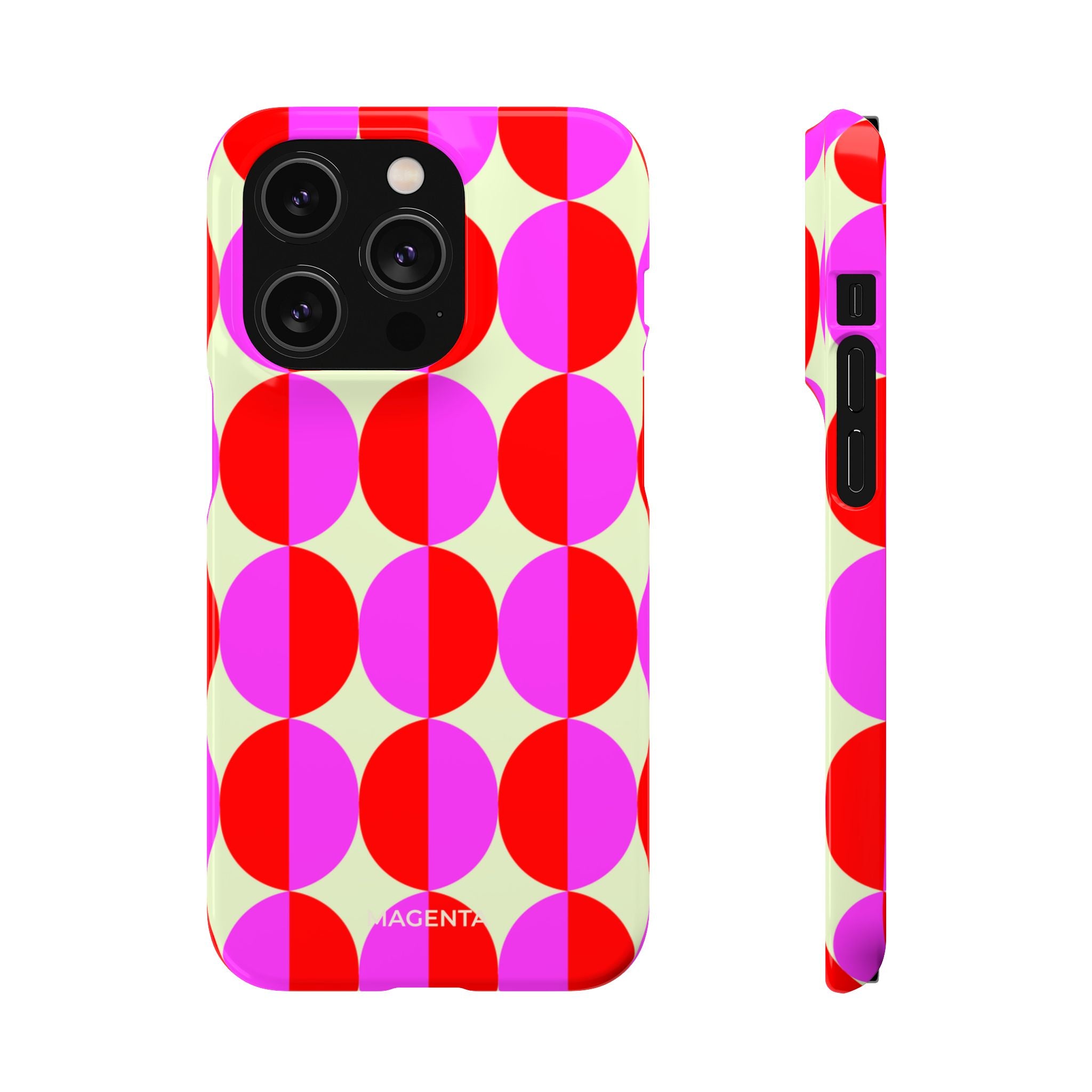 Red Pink Circle Snap Case