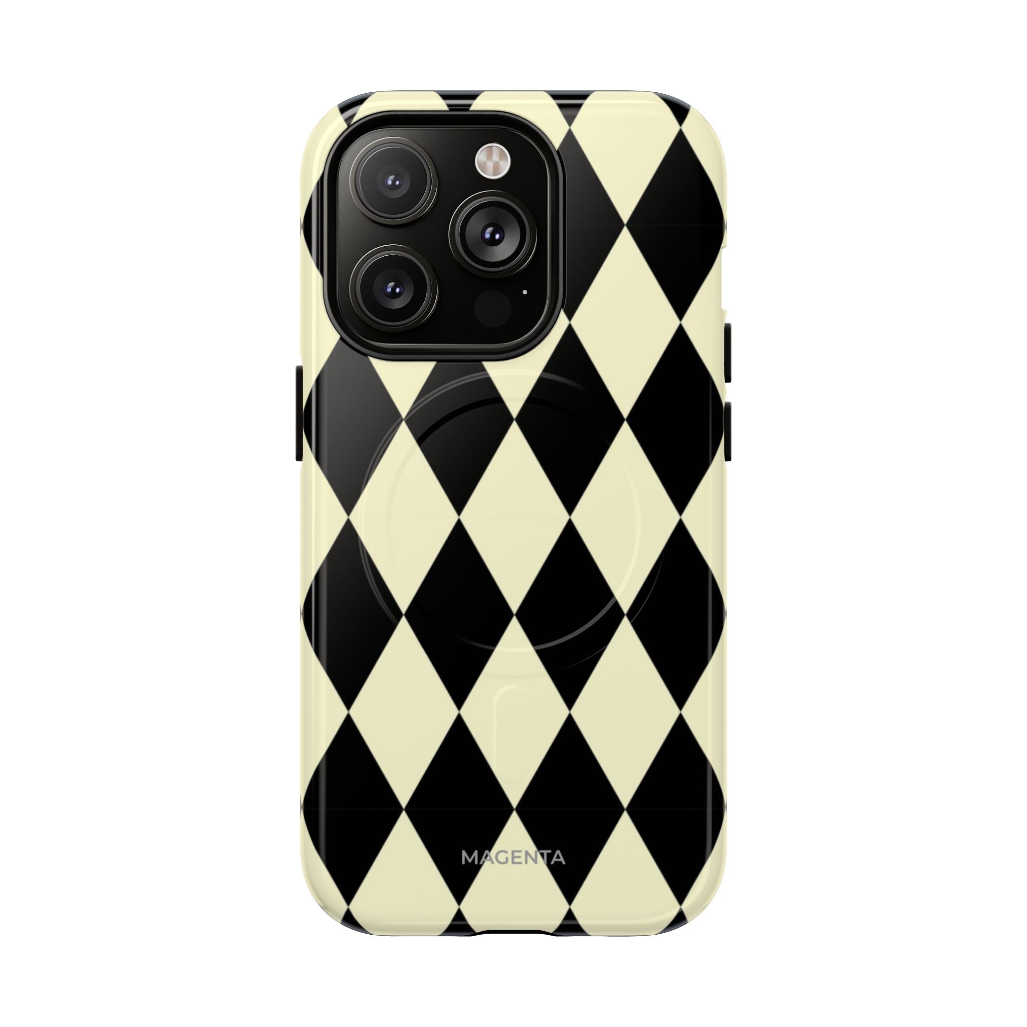 Black & Cream Geometric Tough Magnetic Case