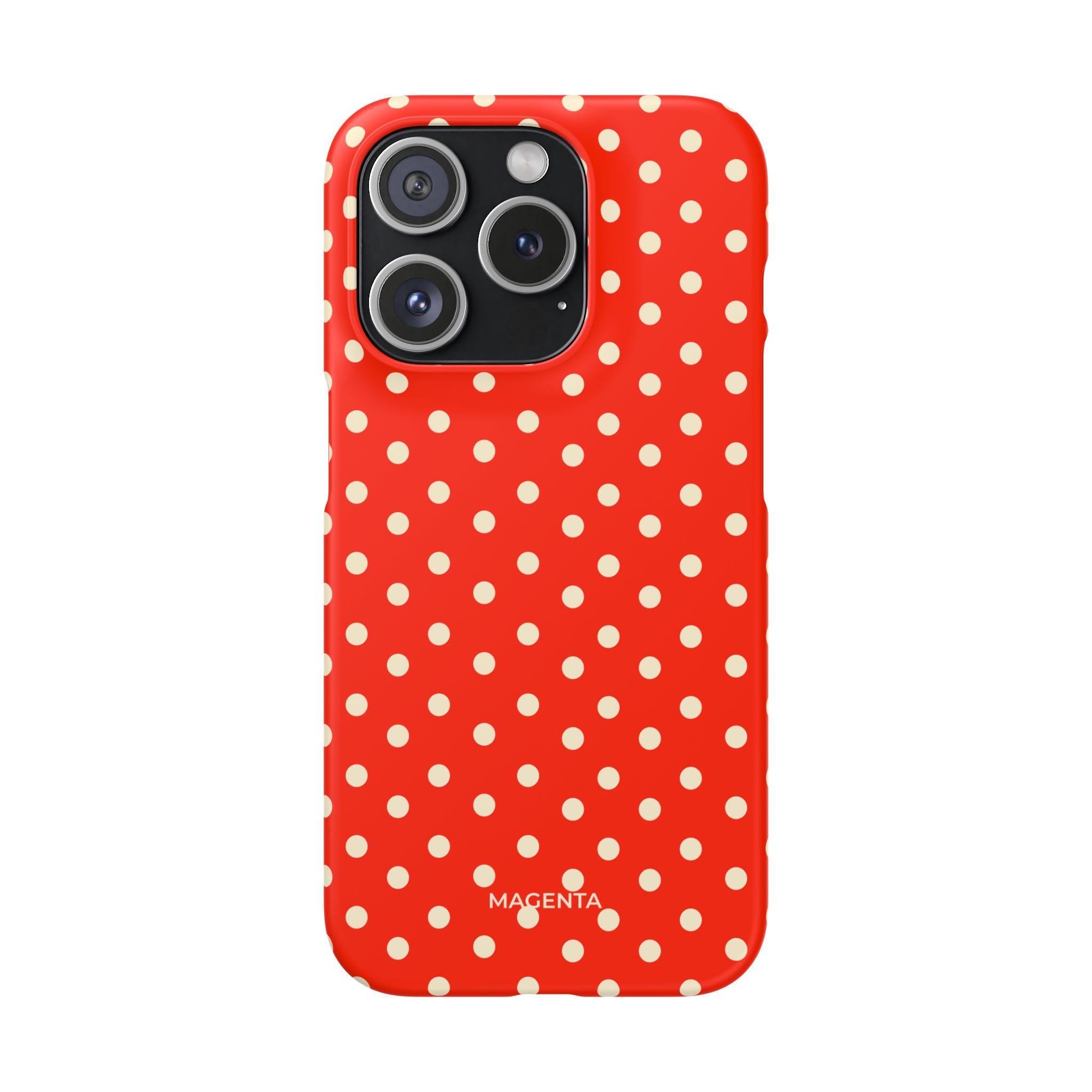 Cream on Scarlet Polka Dot Snap Case