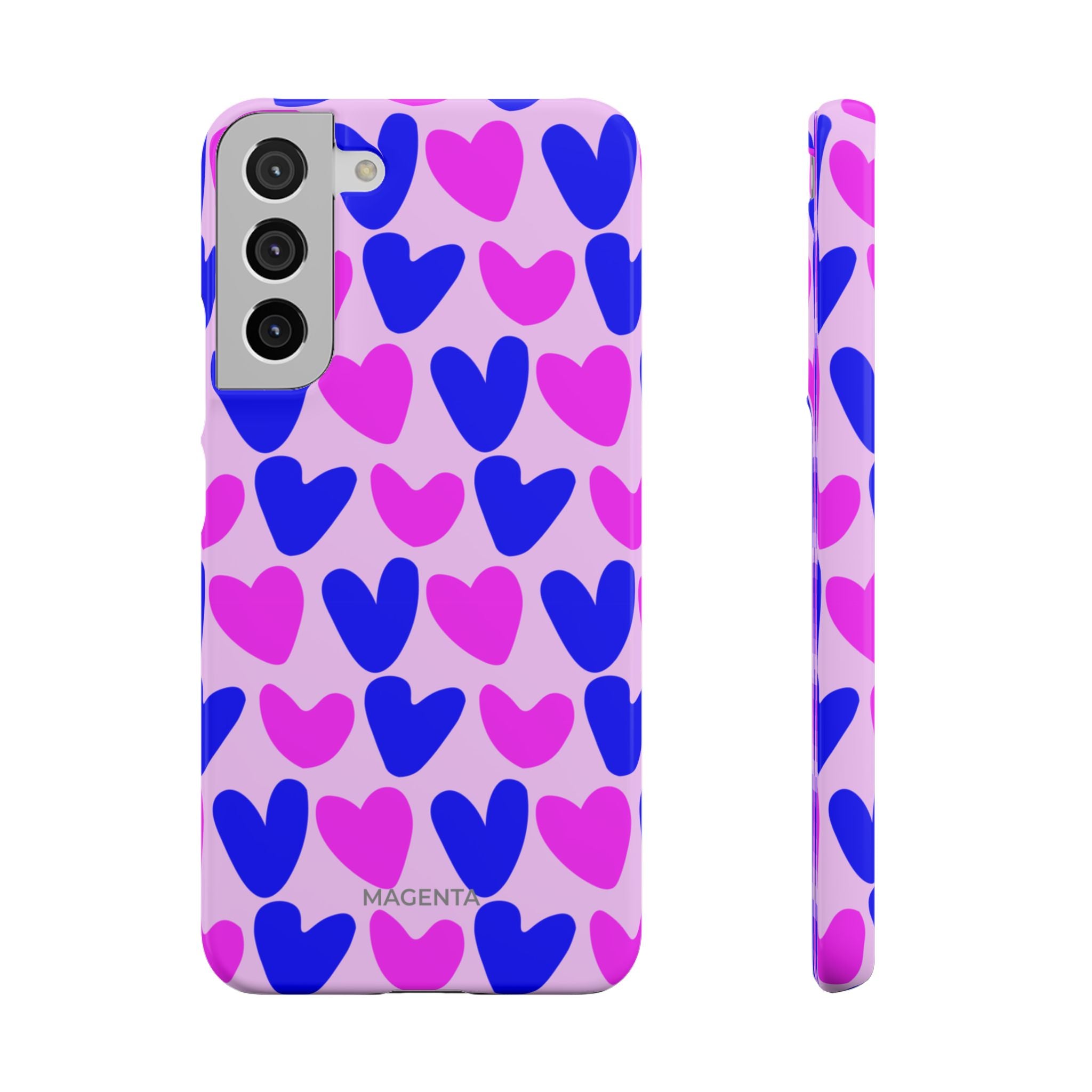 Neon Pop Hearts Snap Case