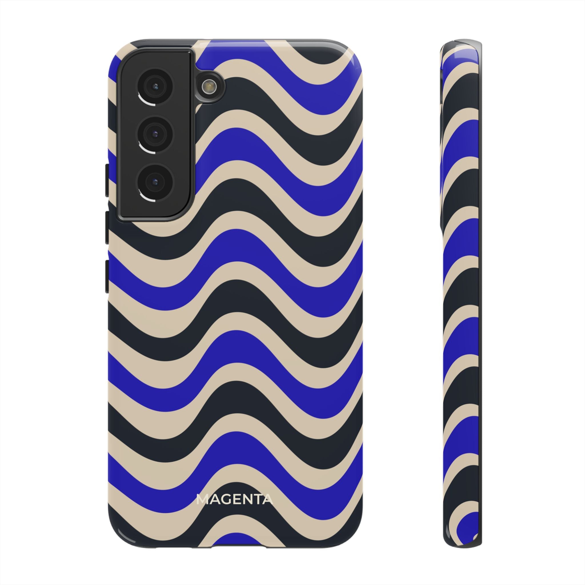 Black & Blue Waves Tough Case