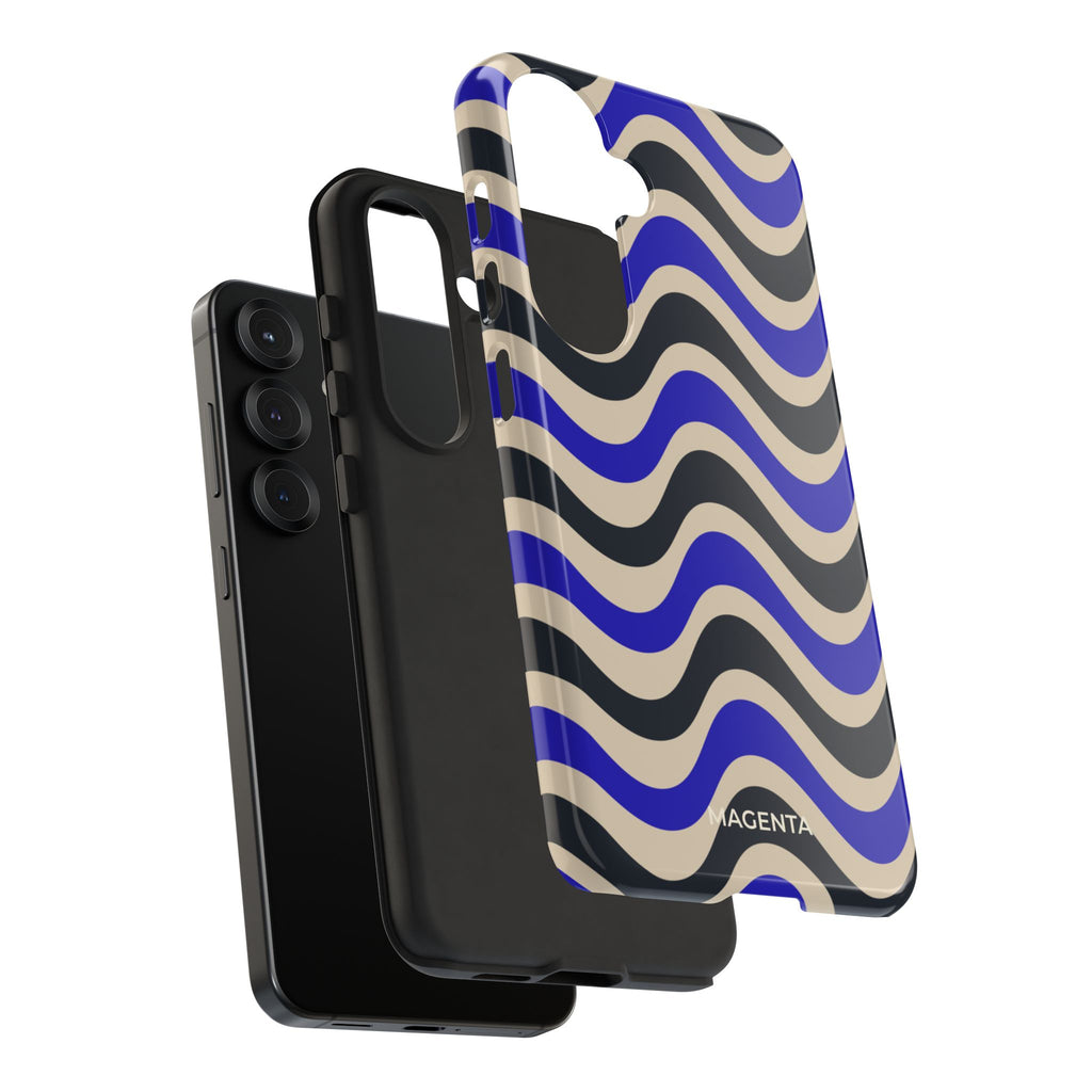 Black & Blue Waves Tough Case