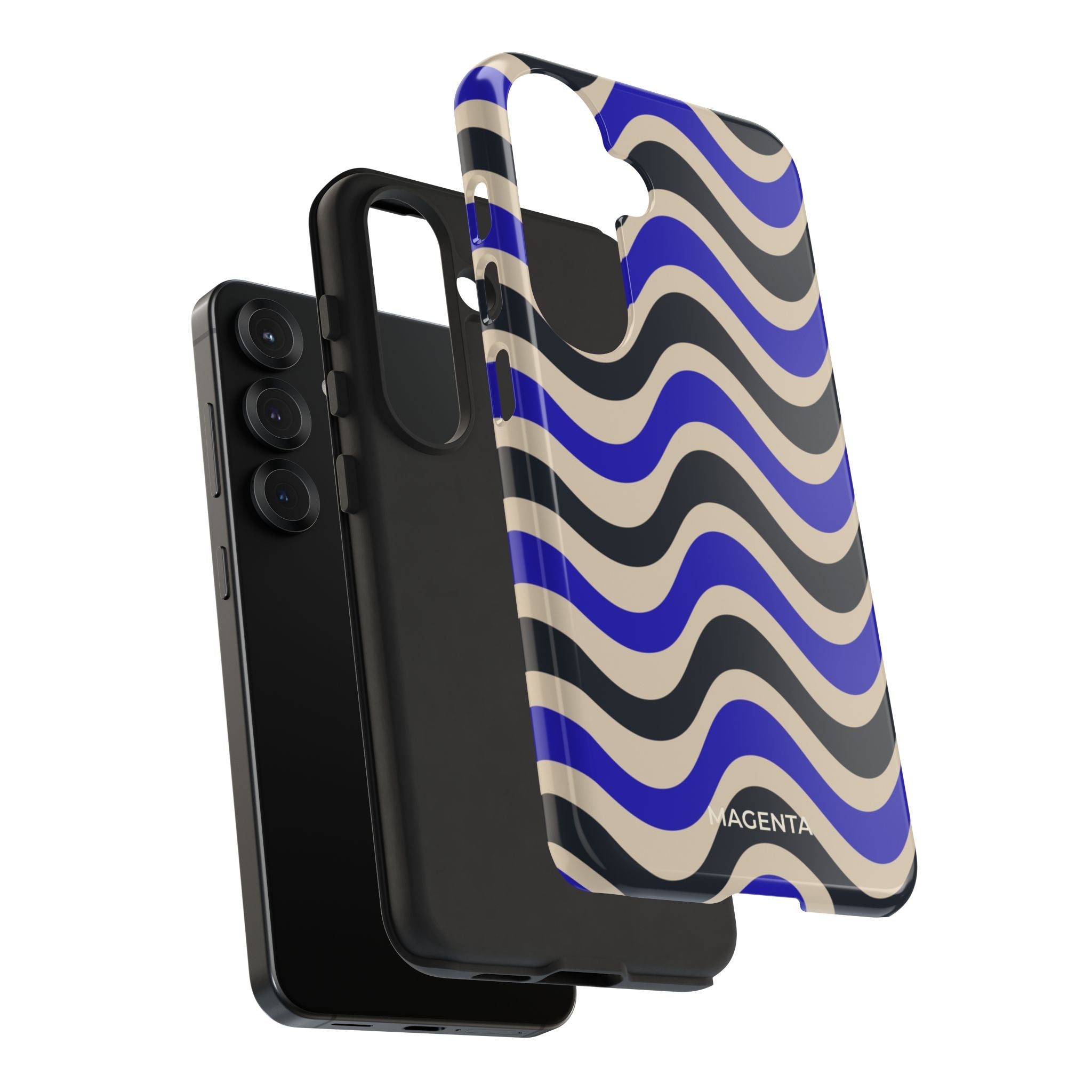 Black & Blue Waves Tough Case