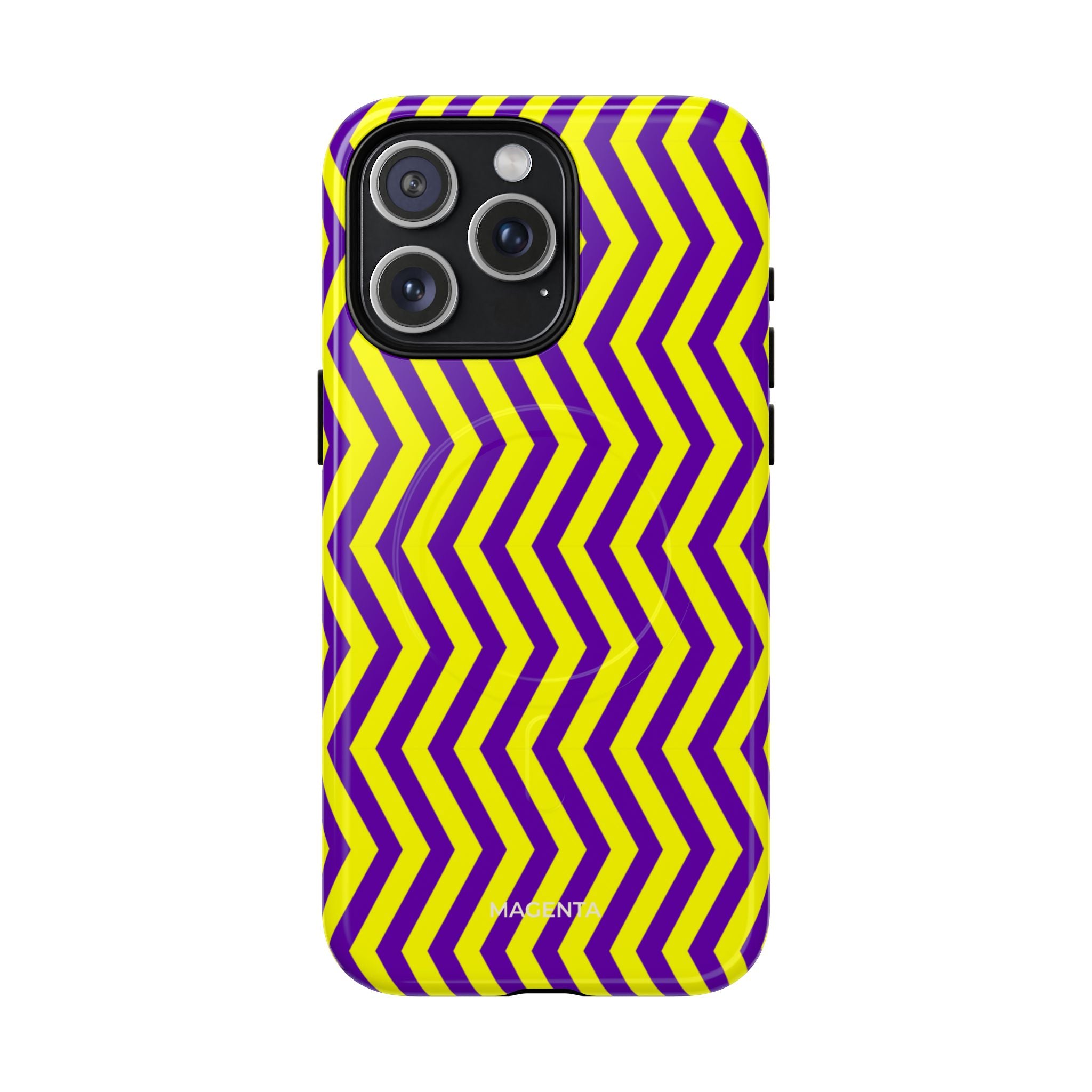 Purple Yellow Chevron Tough Mag Case