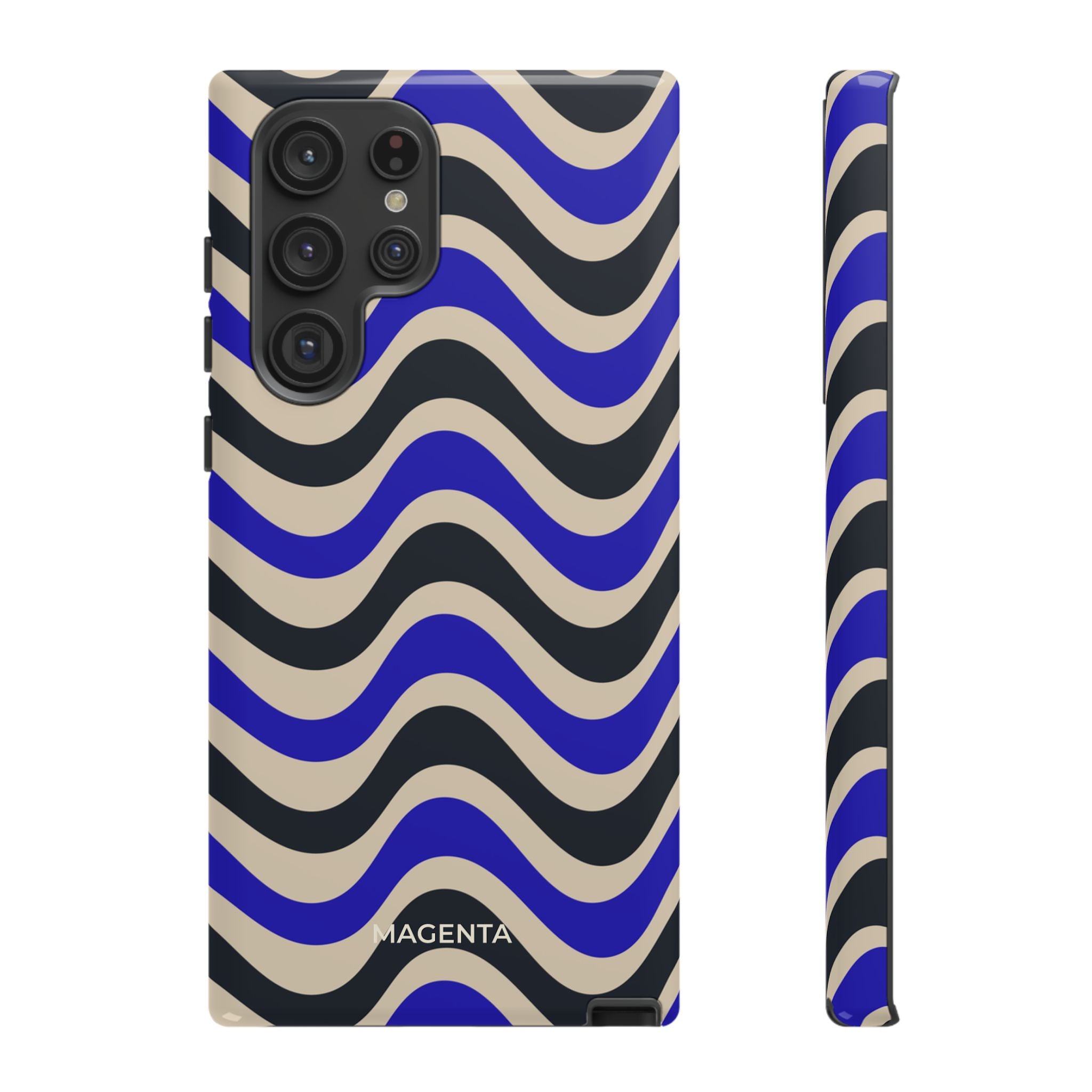 Black & Blue Waves Tough Case
