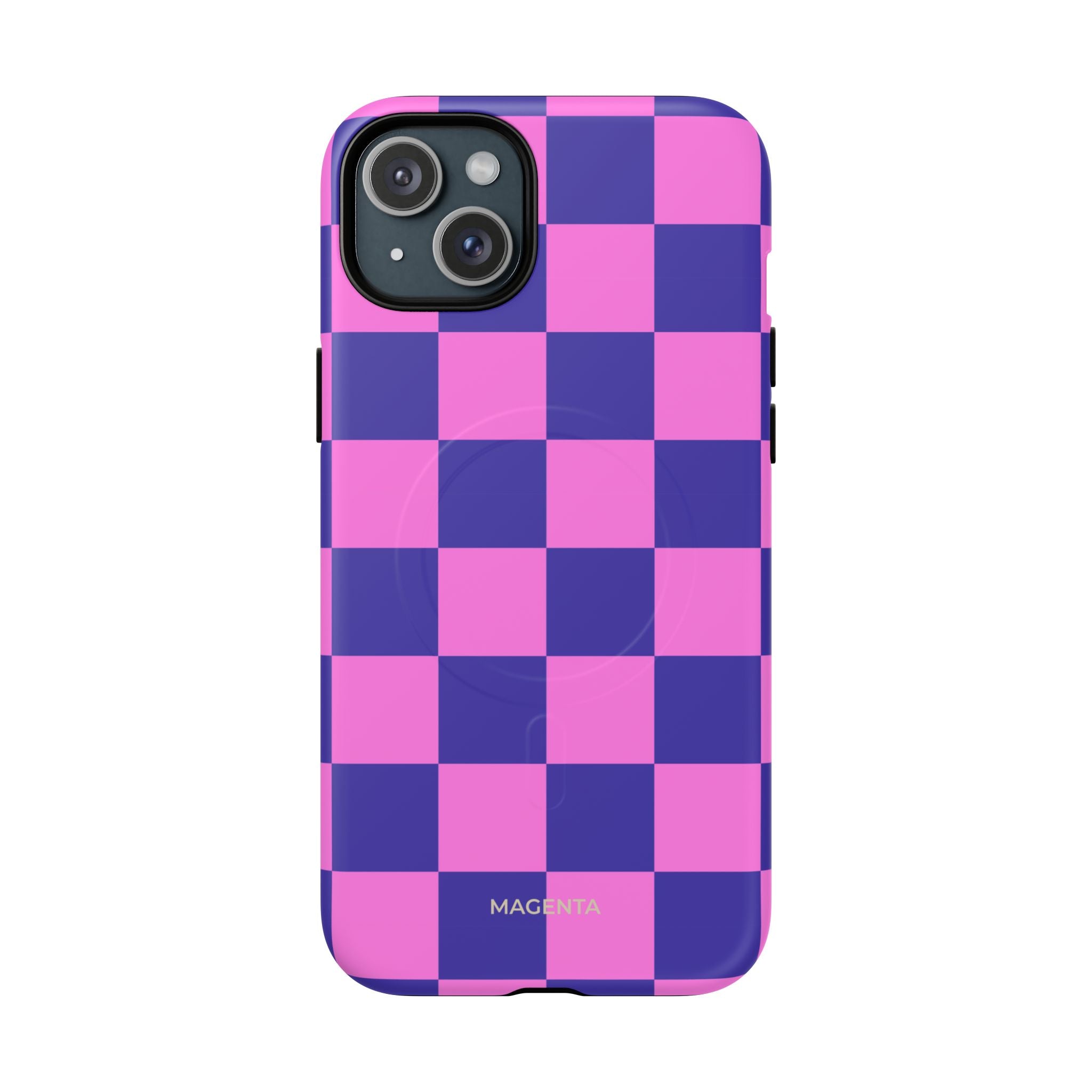 Pink & Blue Checkmate Tough Mag Case