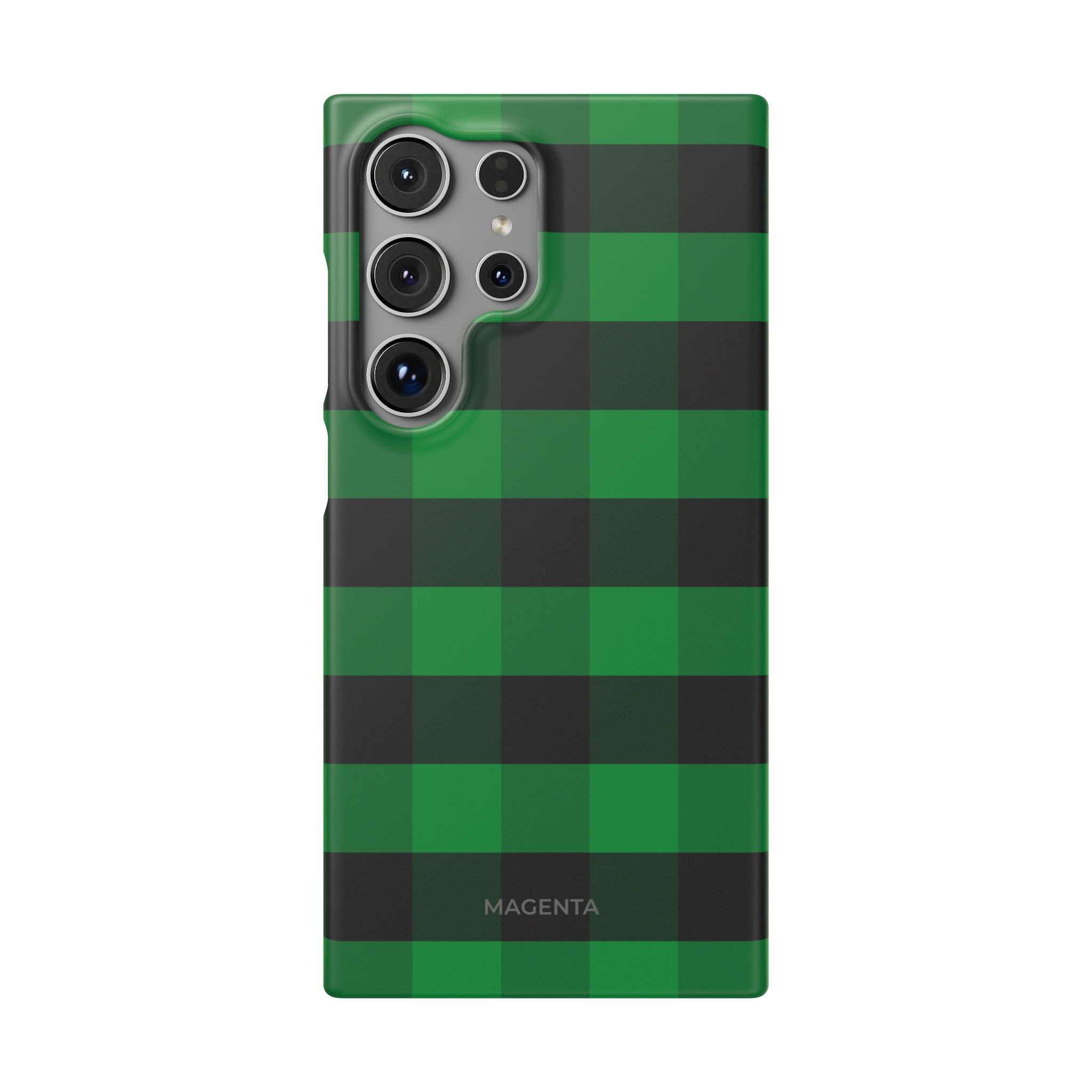 Green Plaid Snap Case