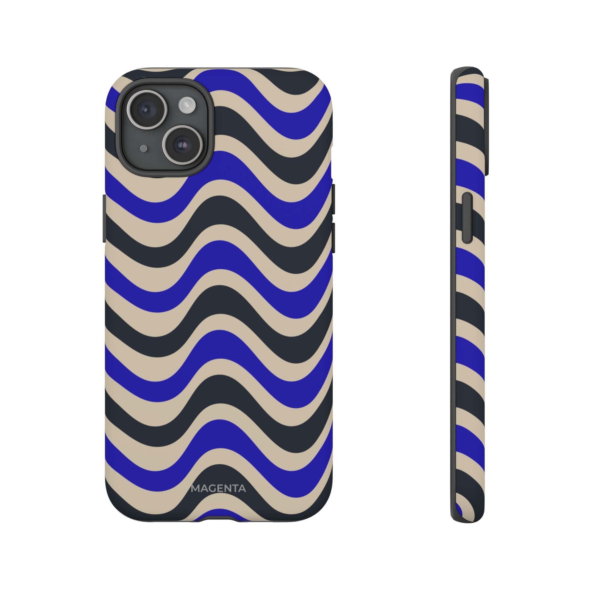 Black & Blue Waves Tough Case