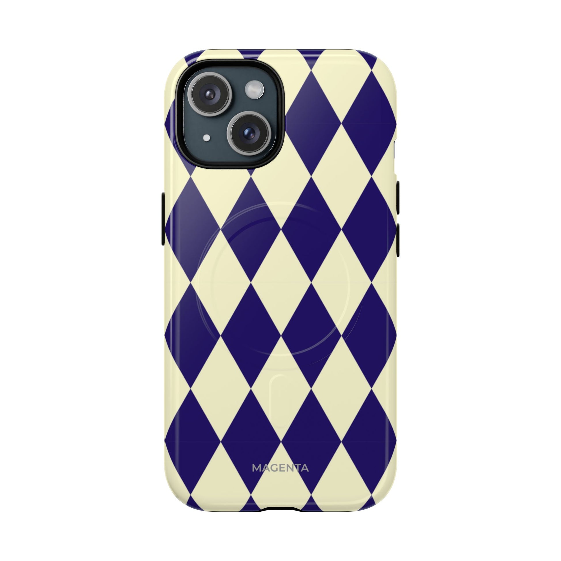 Navy & Cream Geometric Tough Magnetic Case