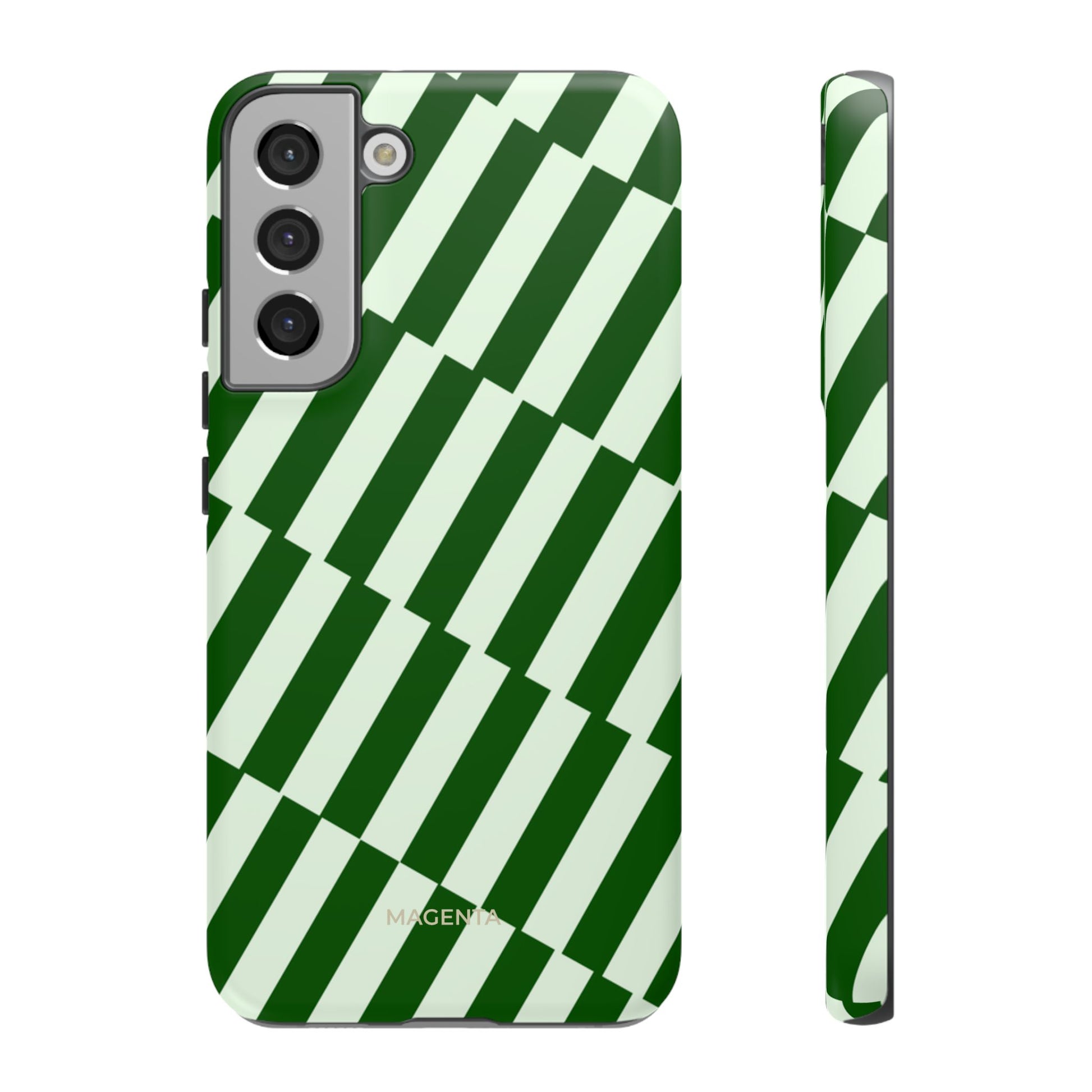 Deep Green Stripes Tough Case