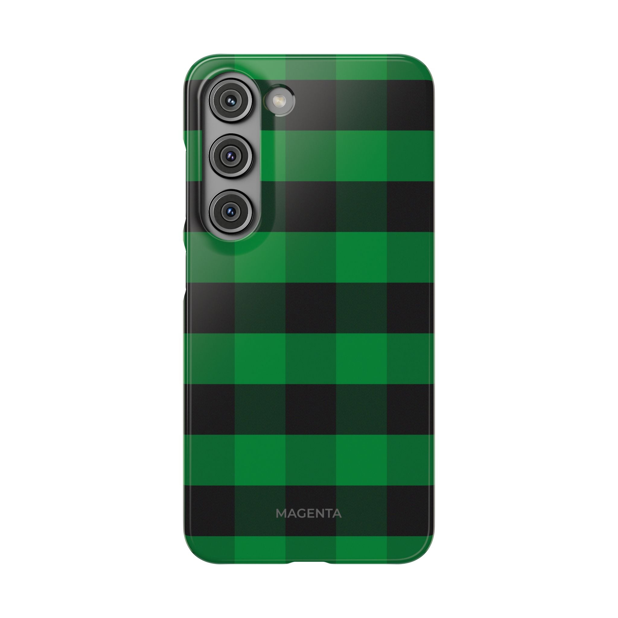 Green Plaid Snap Case
