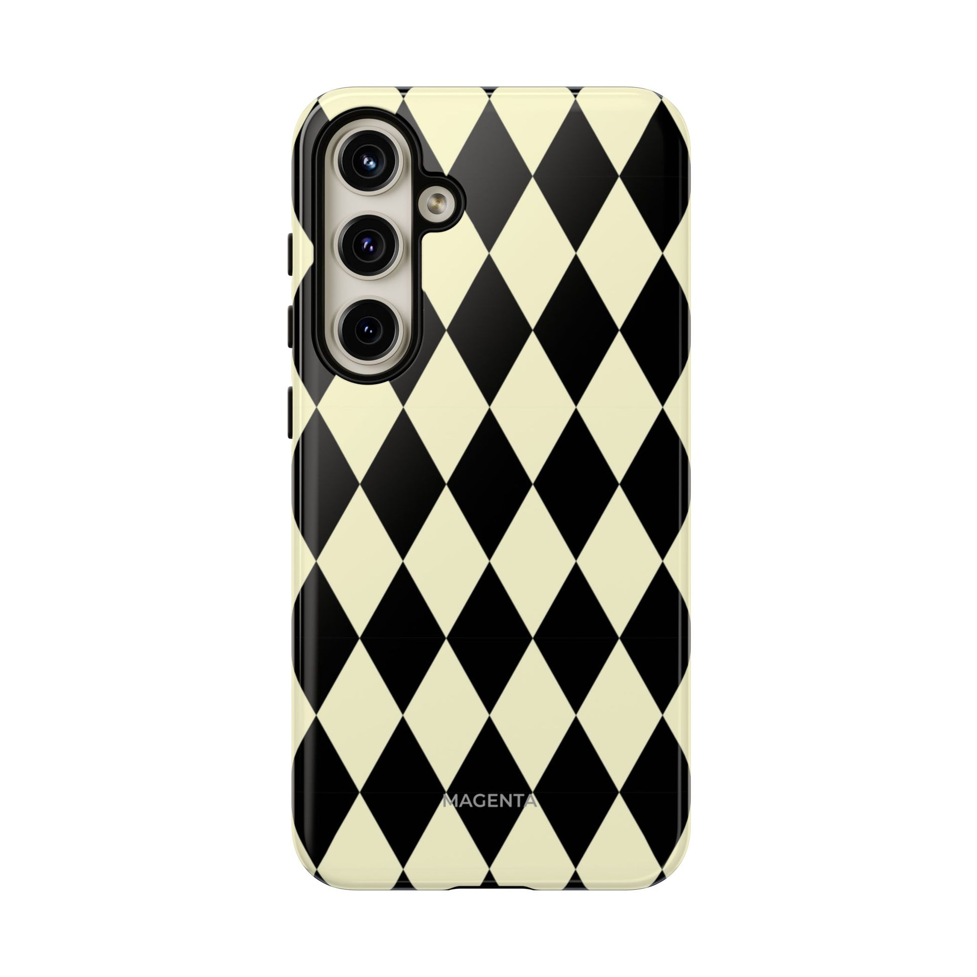 Black & Cream Geometric Tough Case
