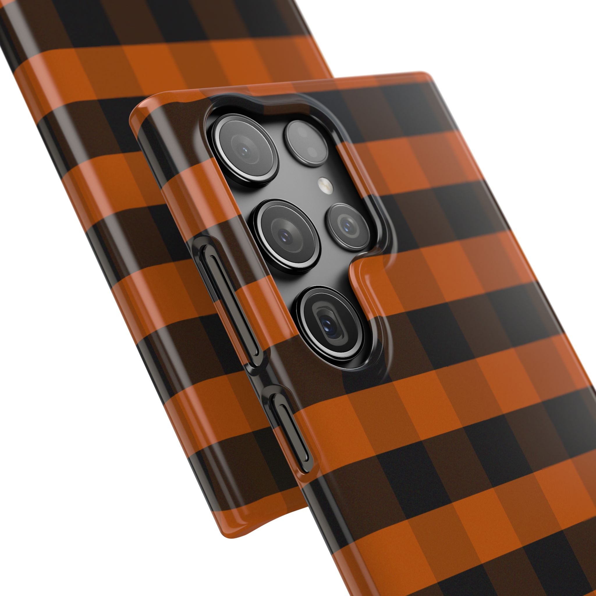 Orange Plaid Snap Case