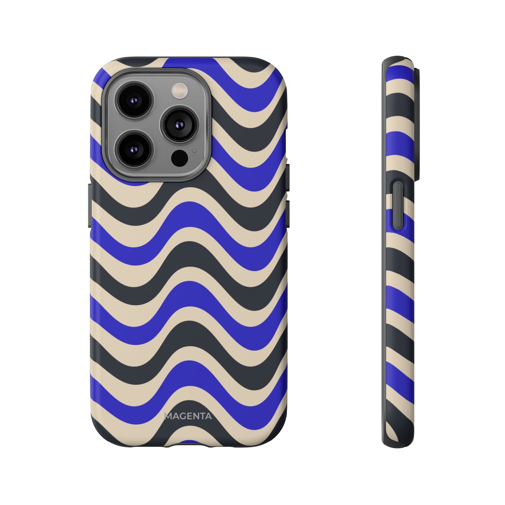 Black & Blue Waves Tough Case