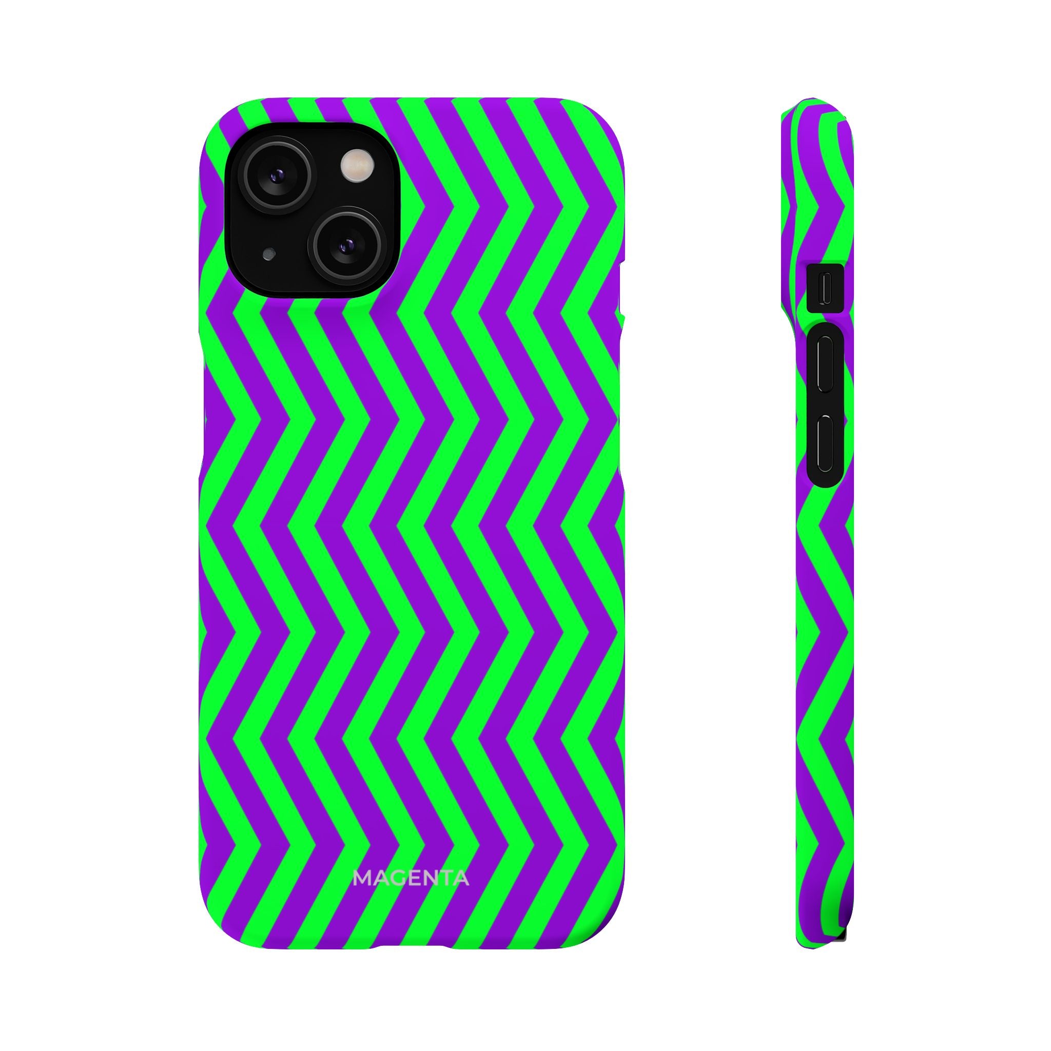 Green Purple Chevron Snap Case
