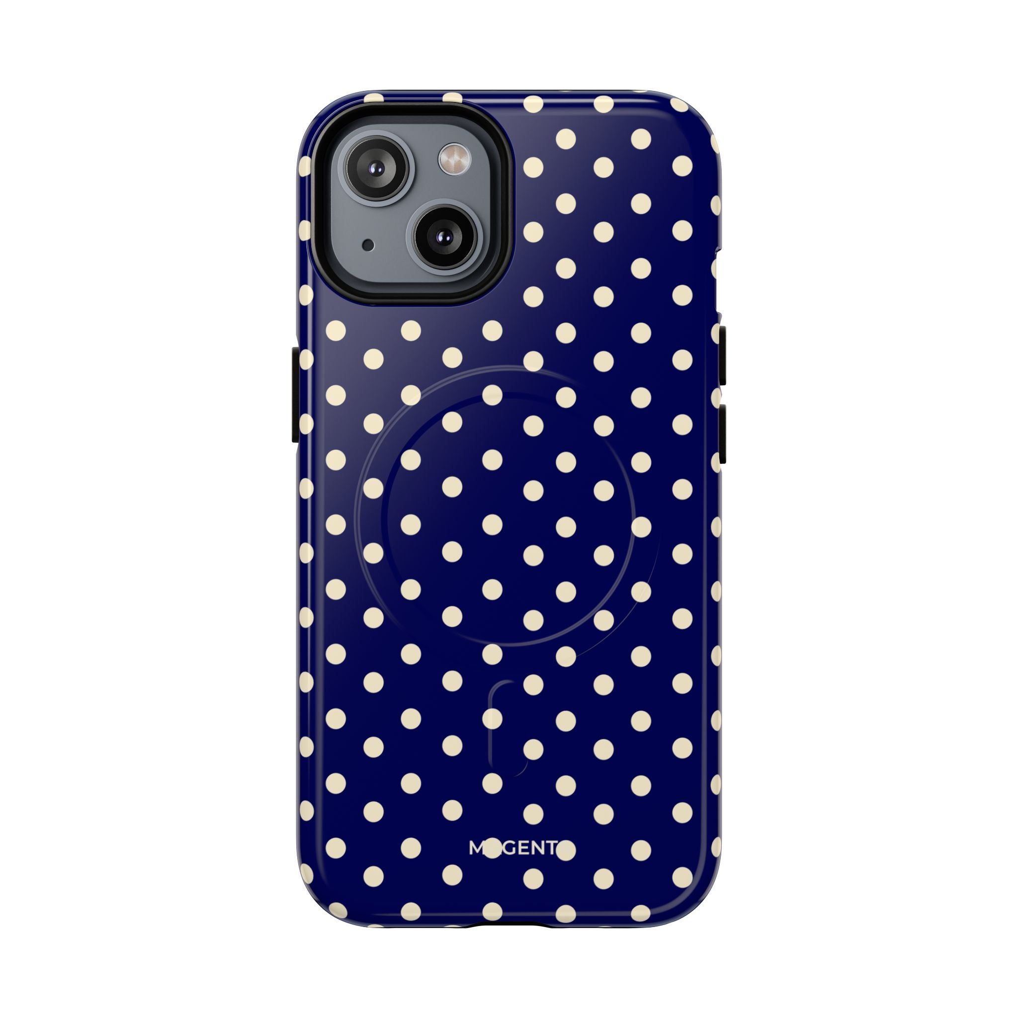 Cream On Navy Tough Magnetic Case