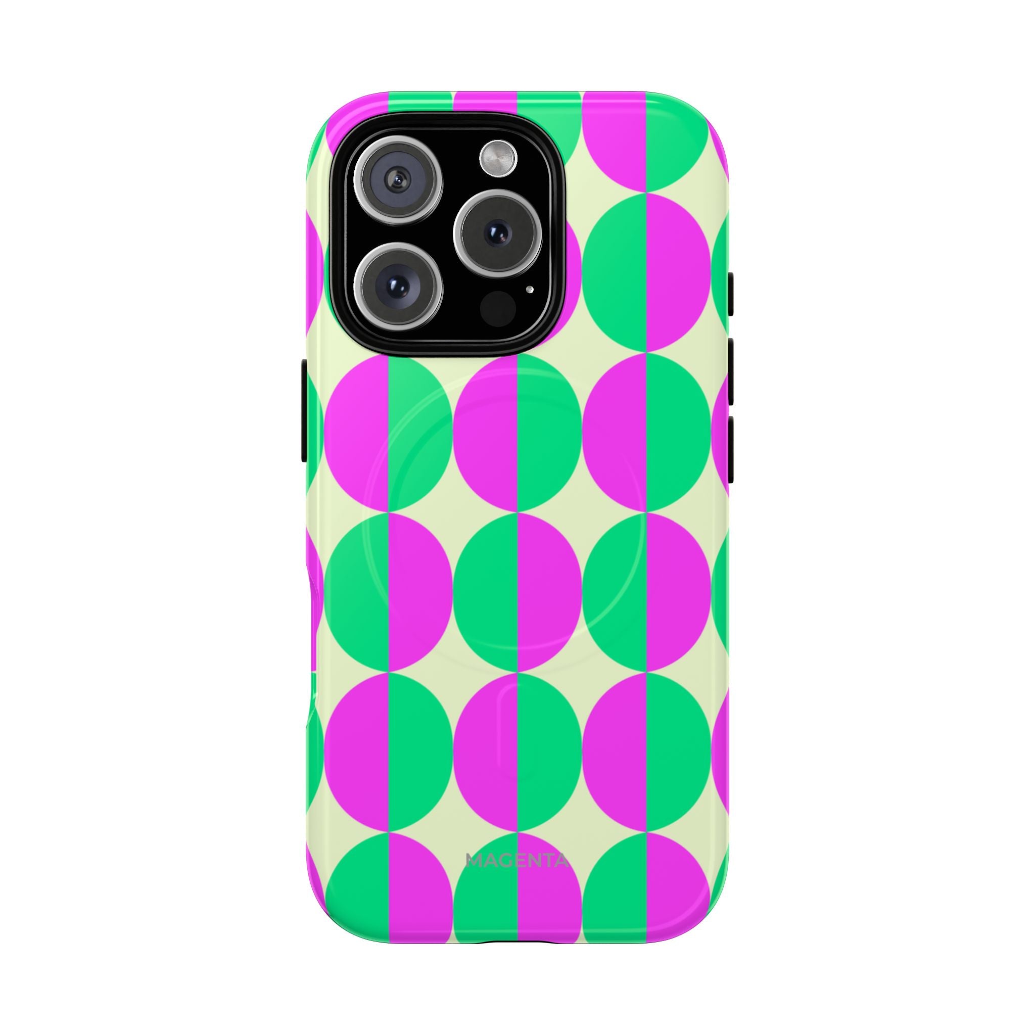 Pink Green Circle Tough Mag Case