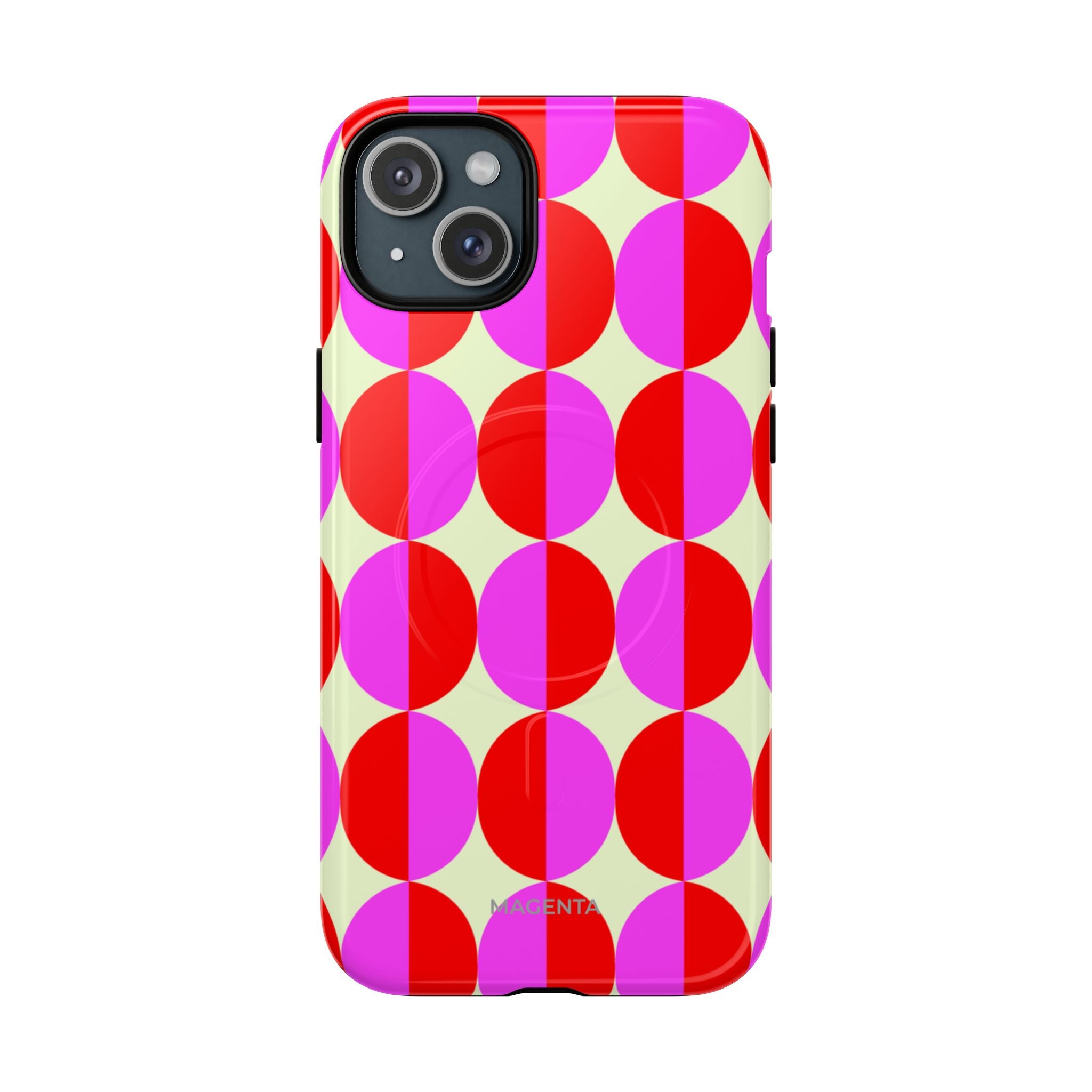Red Pink Circle Tough Mag Case